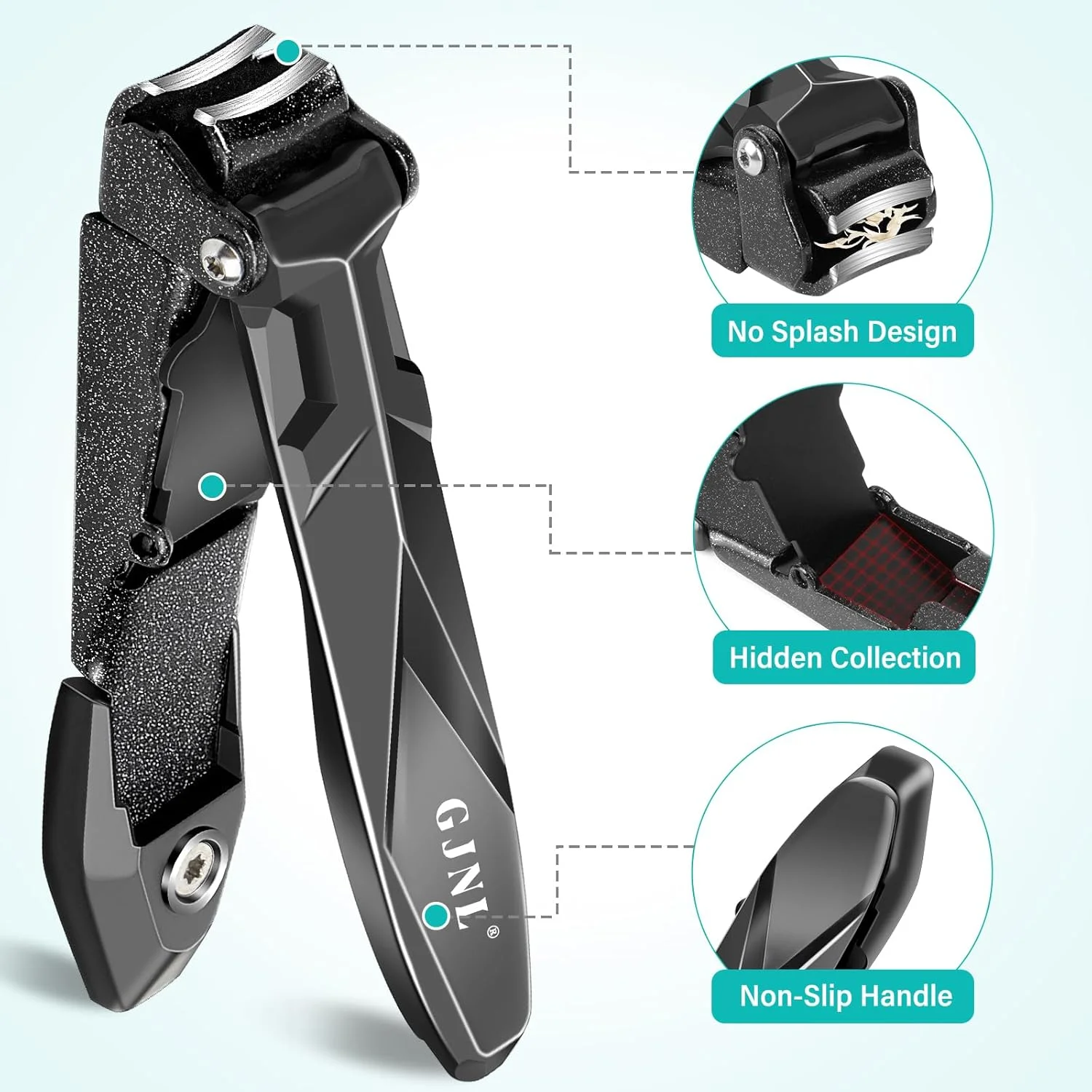 ناخن گیر مردانه با محفظه جمع آوری - ناخن گیر بزرگ و مقاوم بدون ایجاد کثیفی، ناخن گیر فوق العاده تیز برای ناخن های دست و پا به همراه سوهان ناخن ناخن گیر مردانه با محفظه جمع آوری - ناخن گیر بزرگ و مقاوم بدون ایجاد کثیفی، ناخن گیر فوق العاده تیز برای ناخن های دست و پا به همراه سوهان ناخن