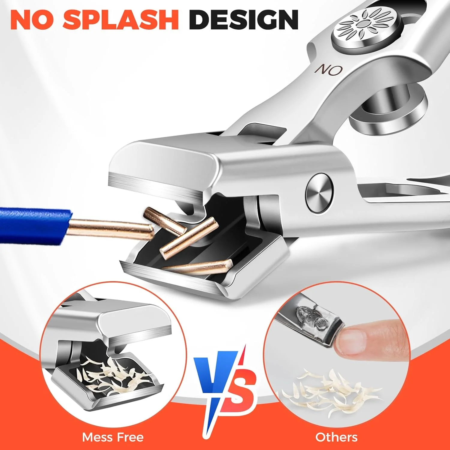 ناخن گیر صاف برای ناخن های ضخیم، ناخن گیر بزرگ با دهانه پهن و محفظه جمع آوری، بدون پاشش ناخن گیر تیز، ناخن گیر ضخیم و مقاوم برای سالمندان، آقایان و بزرگسالان