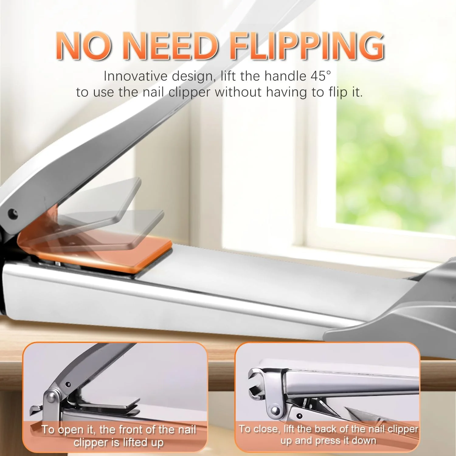 ناخن گیر برای آقایان و بانوان با محفظه جمع آوری، ناخن گیر خود جمع شونده استیل ضد زنگ و مقاوم، ناخن گیر فوق العاده تیز بدون پاشش برای ناخن های دست و پا