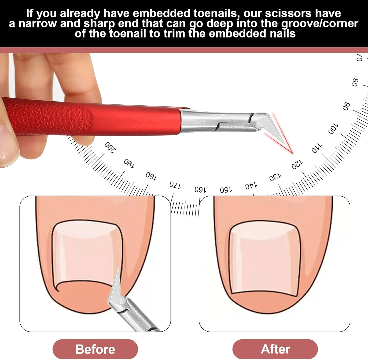 ناخن گیر برای ناخن های ضخیم، ناخن گیر حرفه ای، ناخن گیر استیل ضد زنگ، قیچی ناخن ارگونومیک برای زنان، مردان و سالمندان (قرمز) ناخن گیر برای ناخن های ضخیم، ناخن گیر حرفه ای، ناخن گیر استیل ضد زنگ، قیچی ناخن ارگونومیک برای زنان، مردان و سالمندان (قرمز)