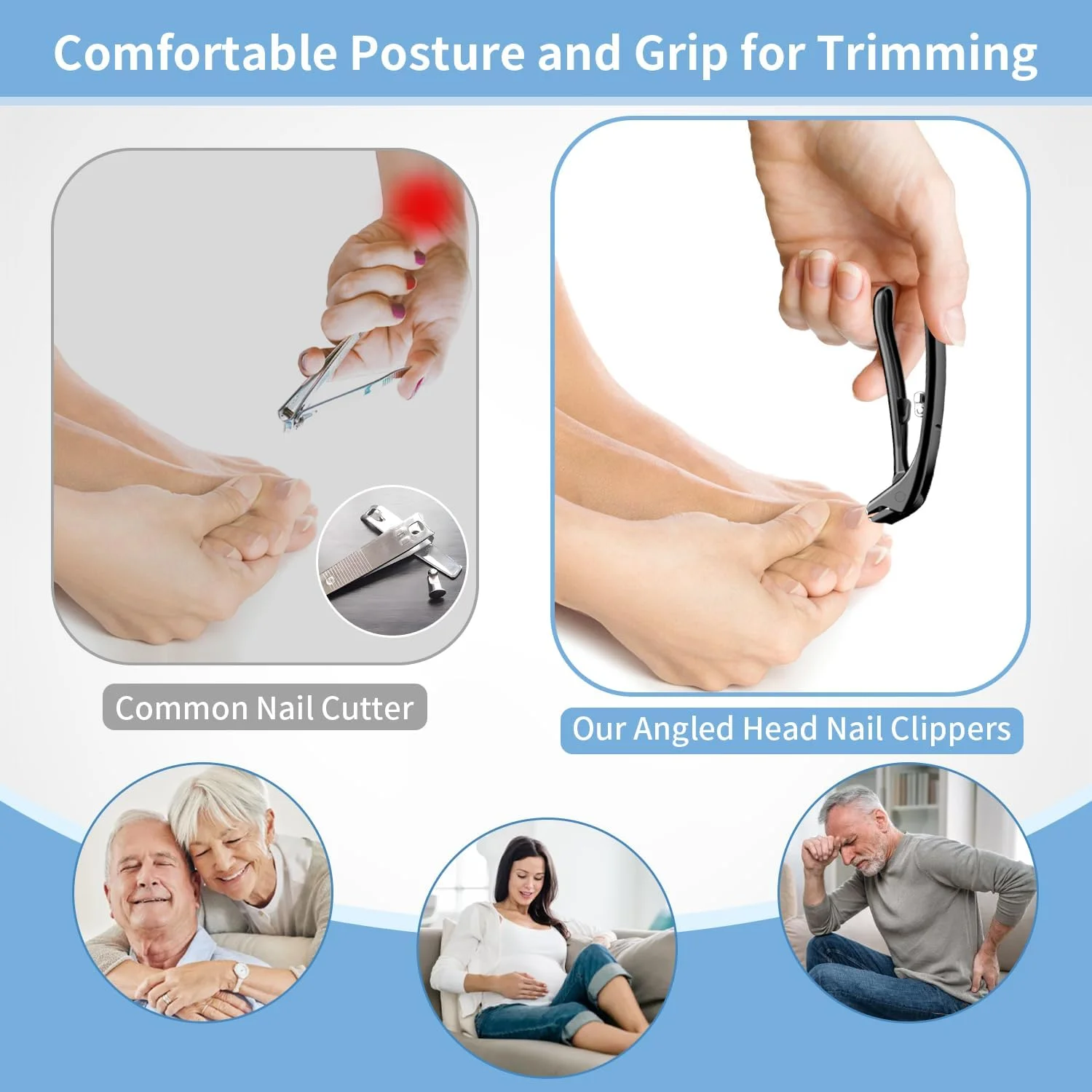 ناخن گیر انگشت شست پا برای ناخن های ضخیم، ناخن گیر سر زاویه دار برای مردان بزرگ با دهانه فک پهن، کاتر ناخن گیر تیز و بادوام با دسته بلند، مشکی ناخن گیر انگشت شست پا برای ناخن های ضخیم، ناخن گیر سر زاویه دار برای مردان بزرگ با دهانه فک پهن، کاتر ناخن گیر تیز و بادوام با دسته بلند، مشکی