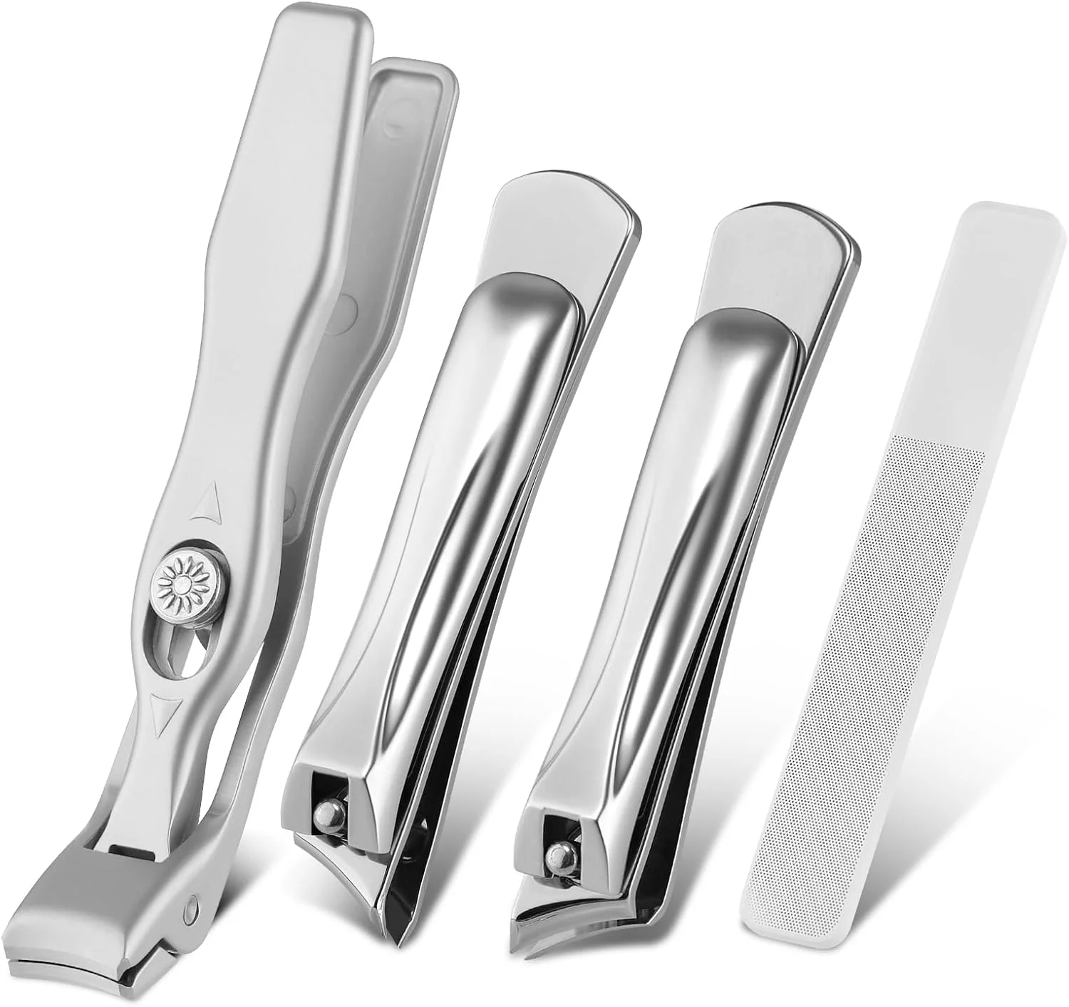 ست ناخن گیر 4 در 1، ناخن گیر اریب دو طرفه با ناخن گیر انگشت شست پا با فک پهن، ناخن گیر استیل ضد زنگ برای آقایان، بانوان، بزرگسالان و سالمندان ست ناخن گیر 4 در 1، ناخن گیر اریب دو طرفه با ناخن گیر انگشت شست پا با فک پهن، ناخن گیر استیل ضد زنگ برای آقایان، بانوان، بزرگسالان و سالمندان