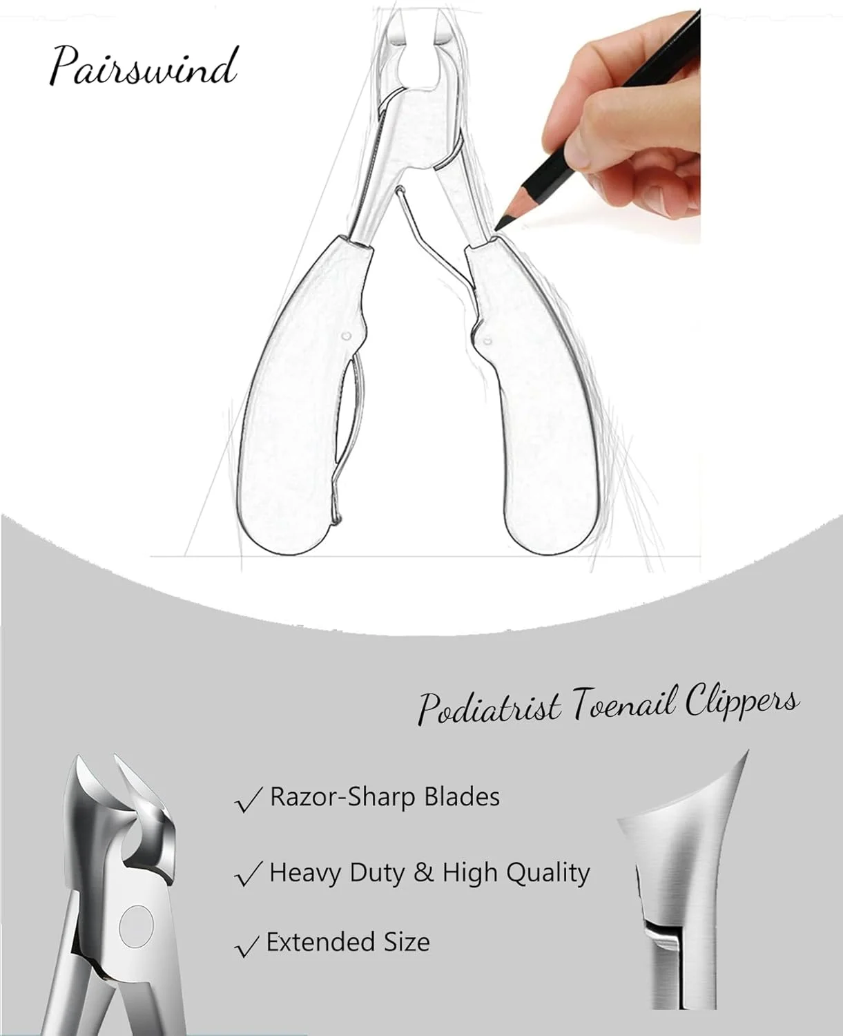 ناخن گیر ضخیم، ناخن گیر بزرگ و مقاوم با فک پهن و سر زاویه دار برای ناخن های ضخیم، ناخن گیر با تیغه خمیده مورب برای سالمندان، مردان و زنان (مشکی) ناخن گیر ضخیم، ناخن گیر بزرگ و مقاوم با فک پهن و سر زاویه دار برای ناخن های ضخیم، ناخن گیر با تیغه خمیده مورب برای سالمندان، مردان و زنان (مشکی)