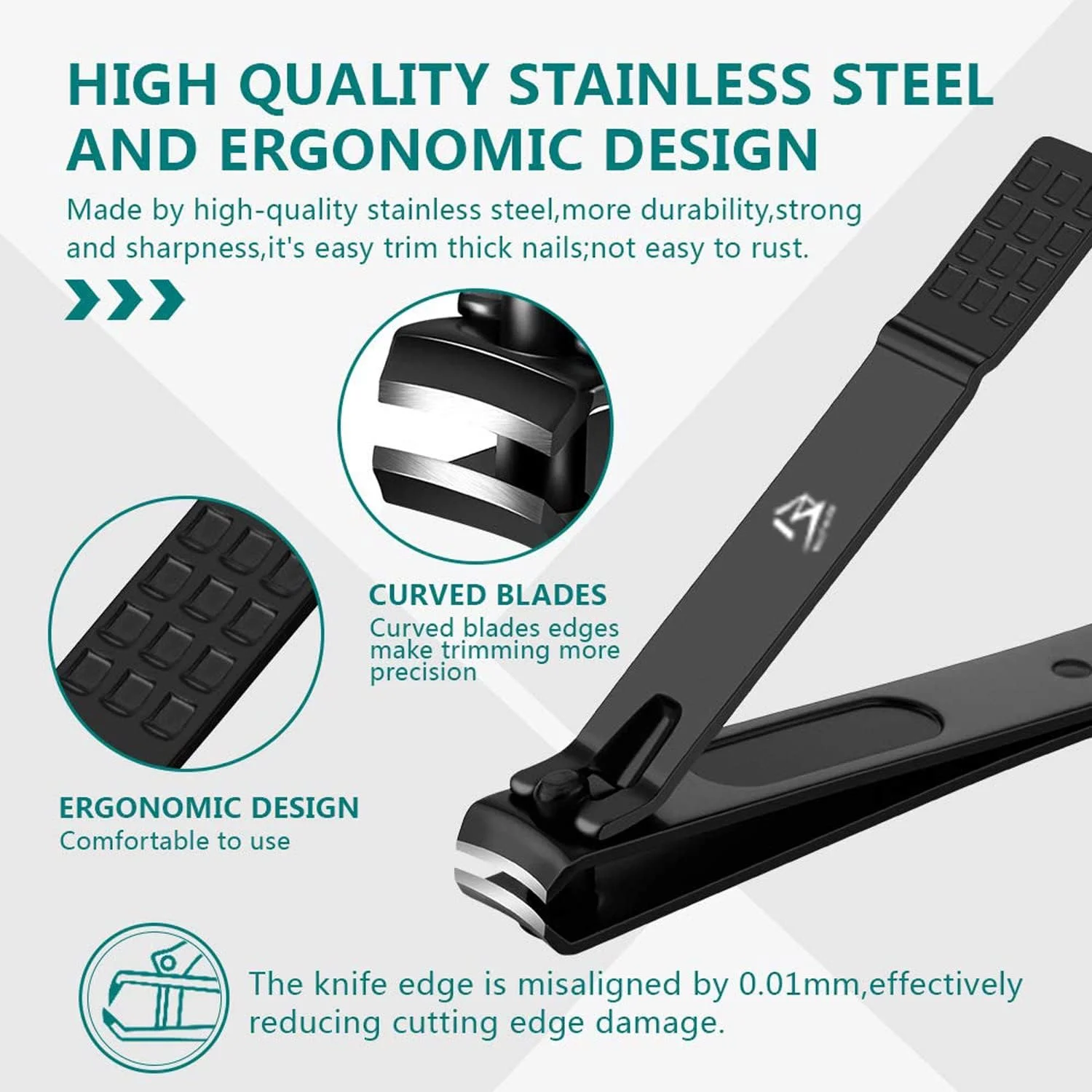 ناخن گیر چهارتایی BeautyTrack، ناخن گیر انگشتان دست و پا از جنس استیل ضد زنگ، مناسب برای آقایان و بانوان ناخن گیر چهارتایی BeautyTrack، ناخن گیر انگشتان دست و پا از جنس استیل ضد زنگ، مناسب برای آقایان و بانوان