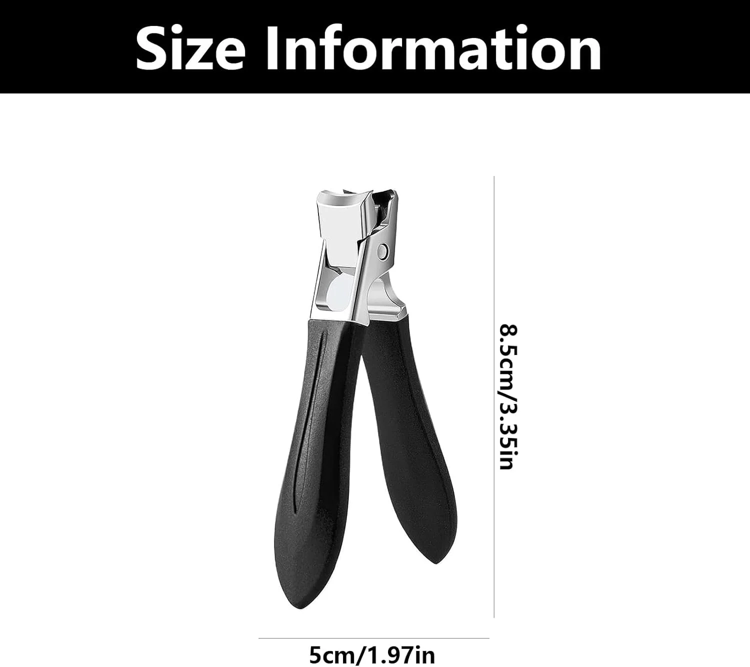 ناخن گیر برای ناخن های ضخیم، ناخن گیر با محفظه جمع آوری، برای ناخن های ضخیم دست و پا آقایان و بانوان (مشکی)