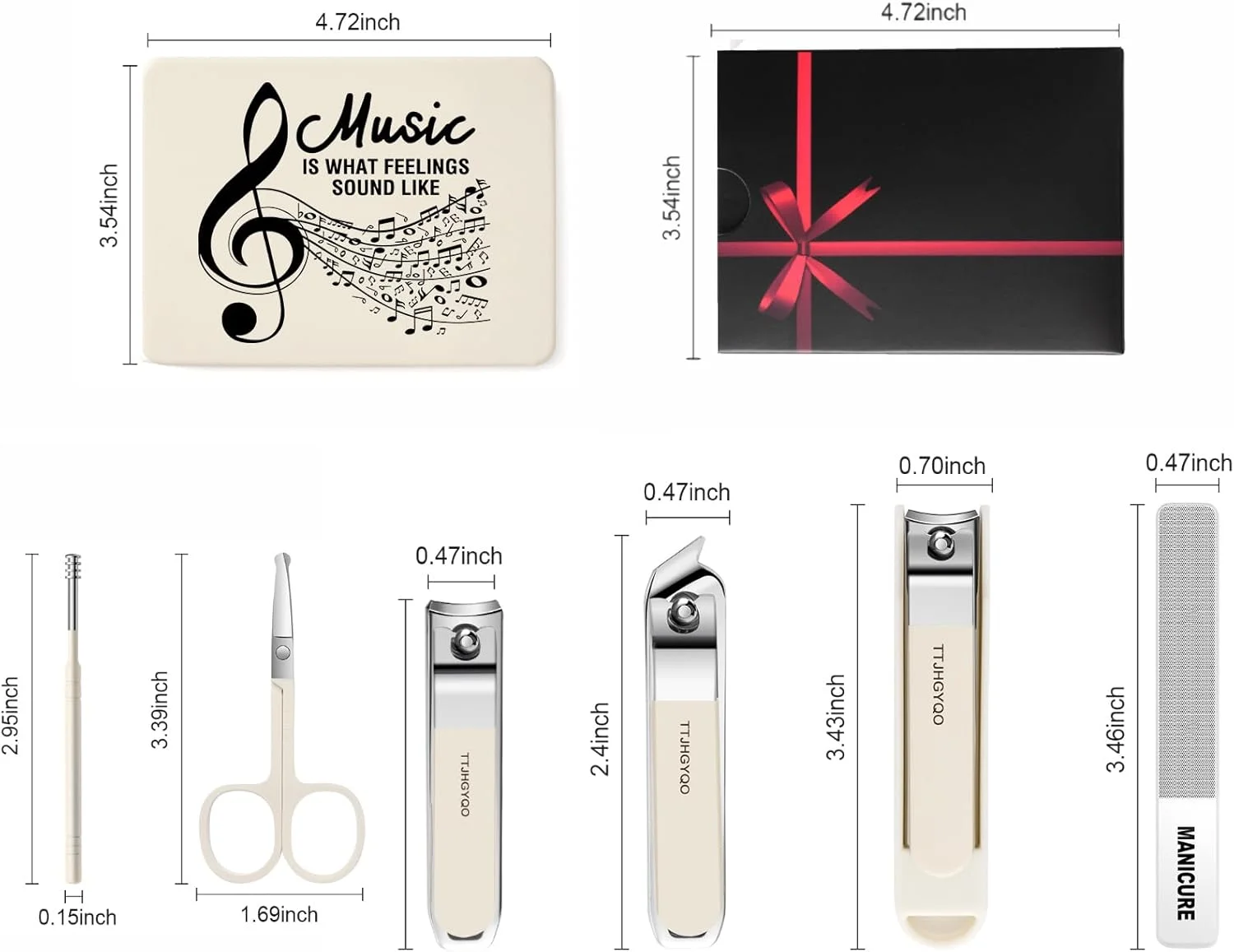 ست هدیه برای دوستداران موسیقی، ست ناخن گیر، 6 تکه ناخن گیر پا، ناخن گیر استیل ضد زنگ تیز برای ناخن های ضخیم و فرو رفته ست هدیه برای دوستداران موسیقی، ست ناخن گیر، 6 تکه ناخن گیر پا، ناخن گیر استیل ضد زنگ تیز برای ناخن های ضخیم و فرو رفته