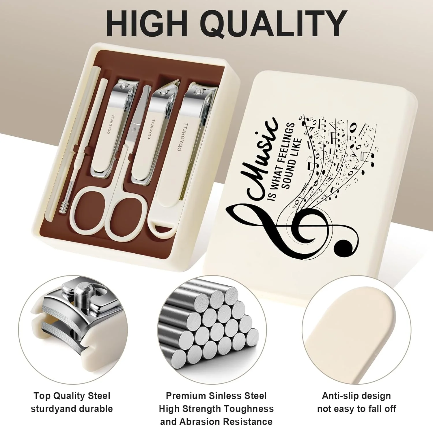 ست هدیه برای دوستداران موسیقی، ست ناخن گیر، 6 تکه ناخن گیر پا، ناخن گیر استیل ضد زنگ تیز برای ناخن های ضخیم و فرو رفته ست هدیه برای دوستداران موسیقی، ست ناخن گیر، 6 تکه ناخن گیر پا، ناخن گیر استیل ضد زنگ تیز برای ناخن های ضخیم و فرو رفته