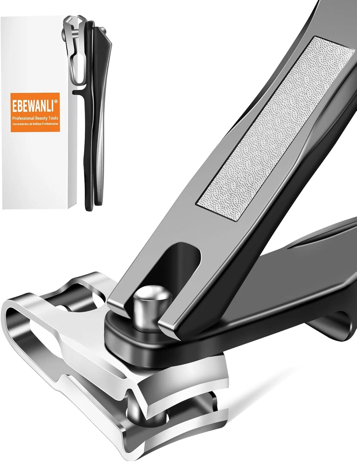 ناخن گیر چرخشی 360 درجه با دسته بلند برای سالمندان، ناخن گیر ارگونومیک با تیغه خمیده برای ناخن های ضخیم، قیچی و مرتب کننده ناخن استیل ضد زنگ برای آقایان و بانوان