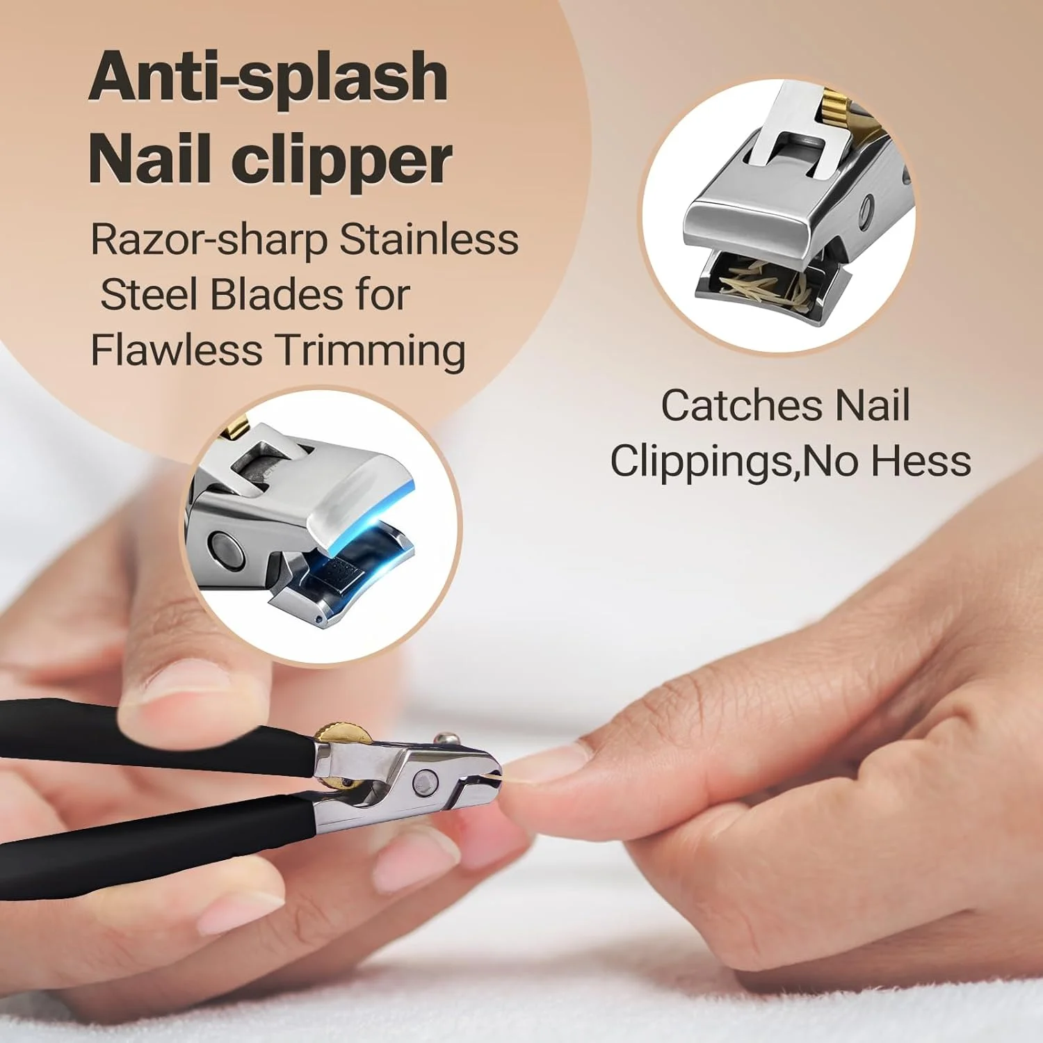 ناخن گیر تیز برای ناخن های ضخیم پا و سالمندان - ناخن گیر سنگین انگشت و ناخن پا با فک پهن، دستگیره ضد لغزش، قفل ایمنی و محافظ پاشش برای مردان، زنان و کودکان ناخن گیر تیز برای ناخن های ضخیم پا و سالمندان - ناخن گیر سنگین انگشت و ناخن پا با فک پهن، دستگیره ضد لغزش، قفل ایمنی و محافظ پاشش برای مردان، زنان و کودکان