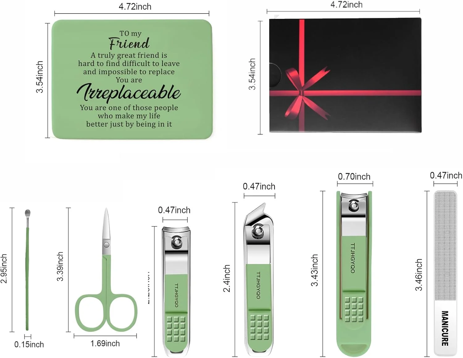 ست هدیه برای دوست، ست ناخن گیر 6 تکه، ناخن گیر ناخن پا، ناخن گیر استیل ضد زنگ تیزترین ناخن گیر ناخن ضخیم و فرو رفته ست هدیه برای دوست، ست ناخن گیر 6 تکه، ناخن گیر ناخن پا، ناخن گیر استیل ضد زنگ تیزترین ناخن گیر ناخن ضخیم و فرو رفته