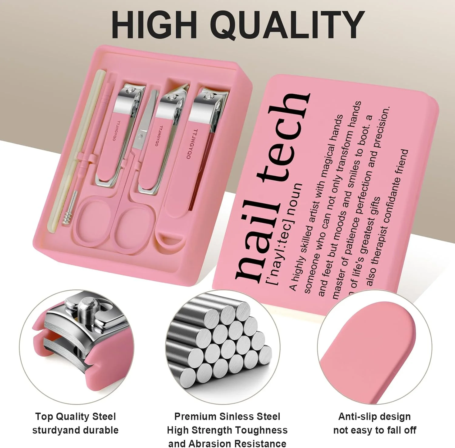 بهترین هدیه برای تکنسین ناخن، ست ناخن گیر، 6 تکه ناخن گیر پا، ناخن گیر استیل ضد زنگ تیز برای ناخن های ضخیم و فرو رفته (صورتی) بهترین هدیه برای تکنسین ناخن، ست ناخن گیر، 6 تکه ناخن گیر پا، ناخن گیر استیل ضد زنگ تیز برای ناخن های ضخیم و فرو رفته (صورتی)