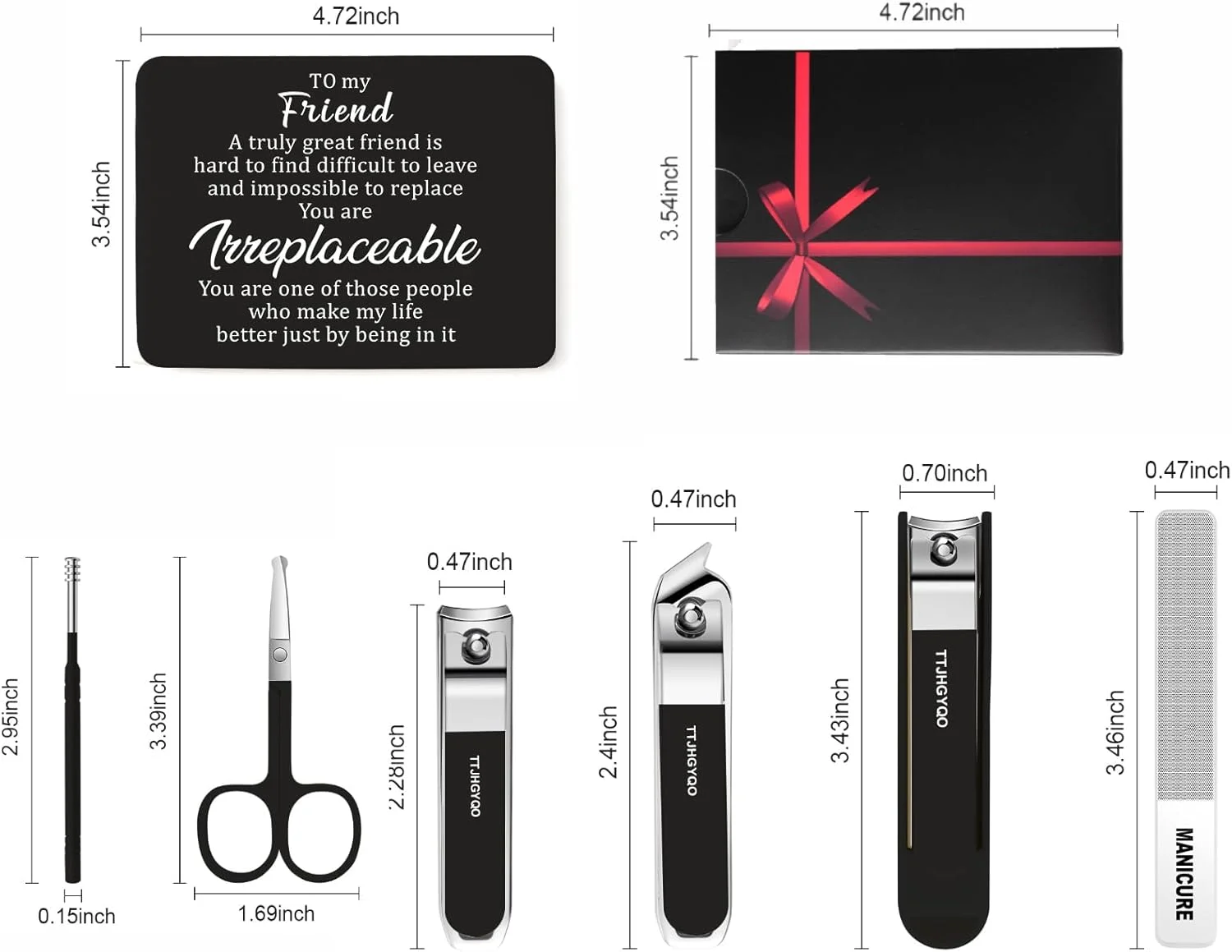 ست هدیه ناخن گیر برای بانوان، ست 6 عددی ناخن گیر پا، ناخن گیر استیل ضد زنگ تیز برای ناخن های ضخیم و ست ناخن گیر برای ناخن های فرورفته (مشکی) ست هدیه ناخن گیر برای بانوان، ست 6 عددی ناخن گیر پا، ناخن گیر استیل ضد زنگ تیز برای ناخن های ضخیم و ست ناخن گیر برای ناخن های فرورفته (مشکی)