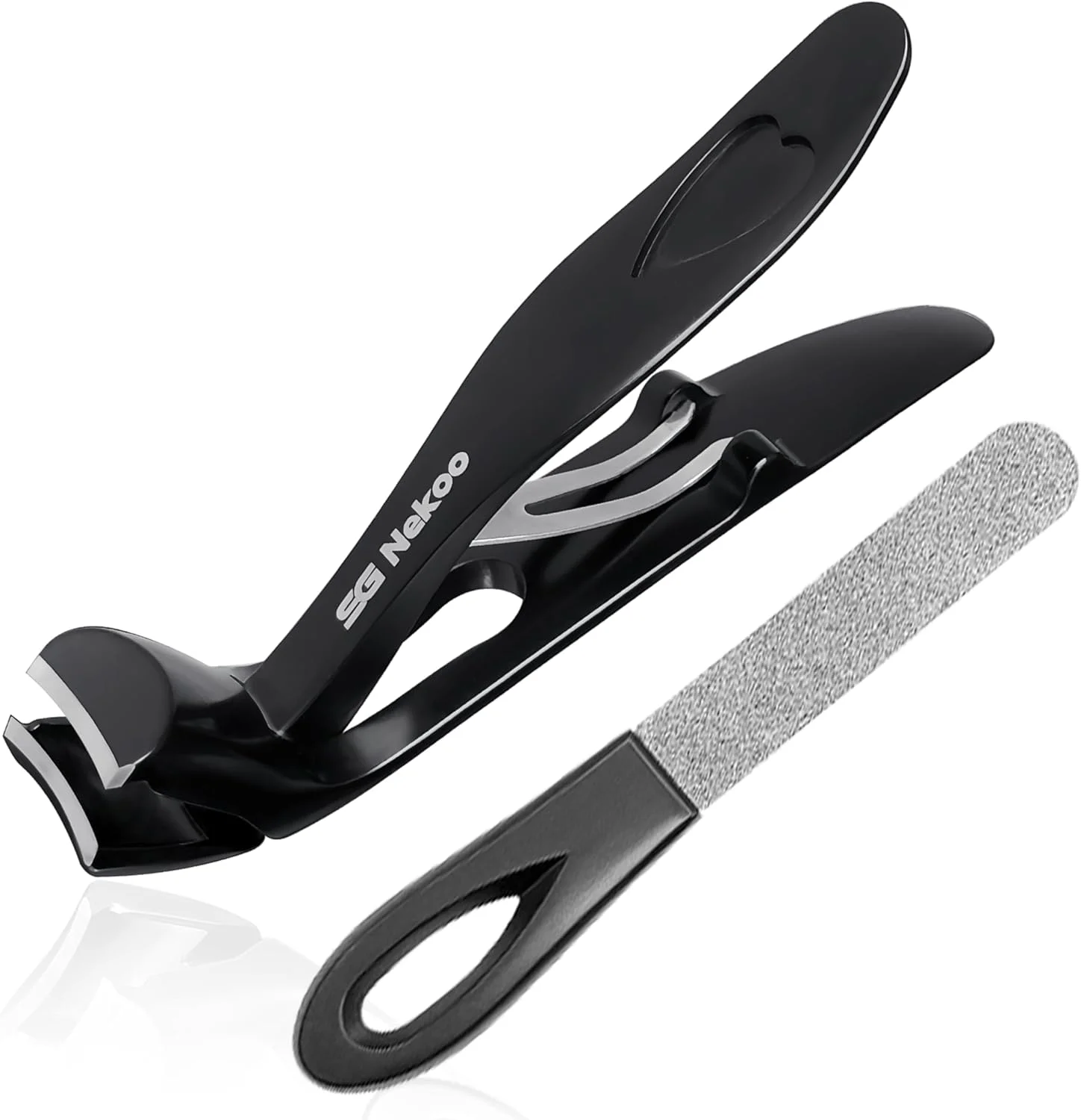 ناخن گیر ویژه با سر زاویه دار خمیده، دهانه پهن و بسیار تیز برای ناخن های ضخیم و سفت دست و پا، مناسب آقایان، بانوان و سالمندان (مشکی/2 عددی) ناخن گیر ویژه با سر زاویه دار خمیده، دهانه پهن و بسیار تیز برای ناخن های ضخیم و سفت دست و پا، مناسب آقایان، بانوان و سالمندان (مشکی/2 عددی)