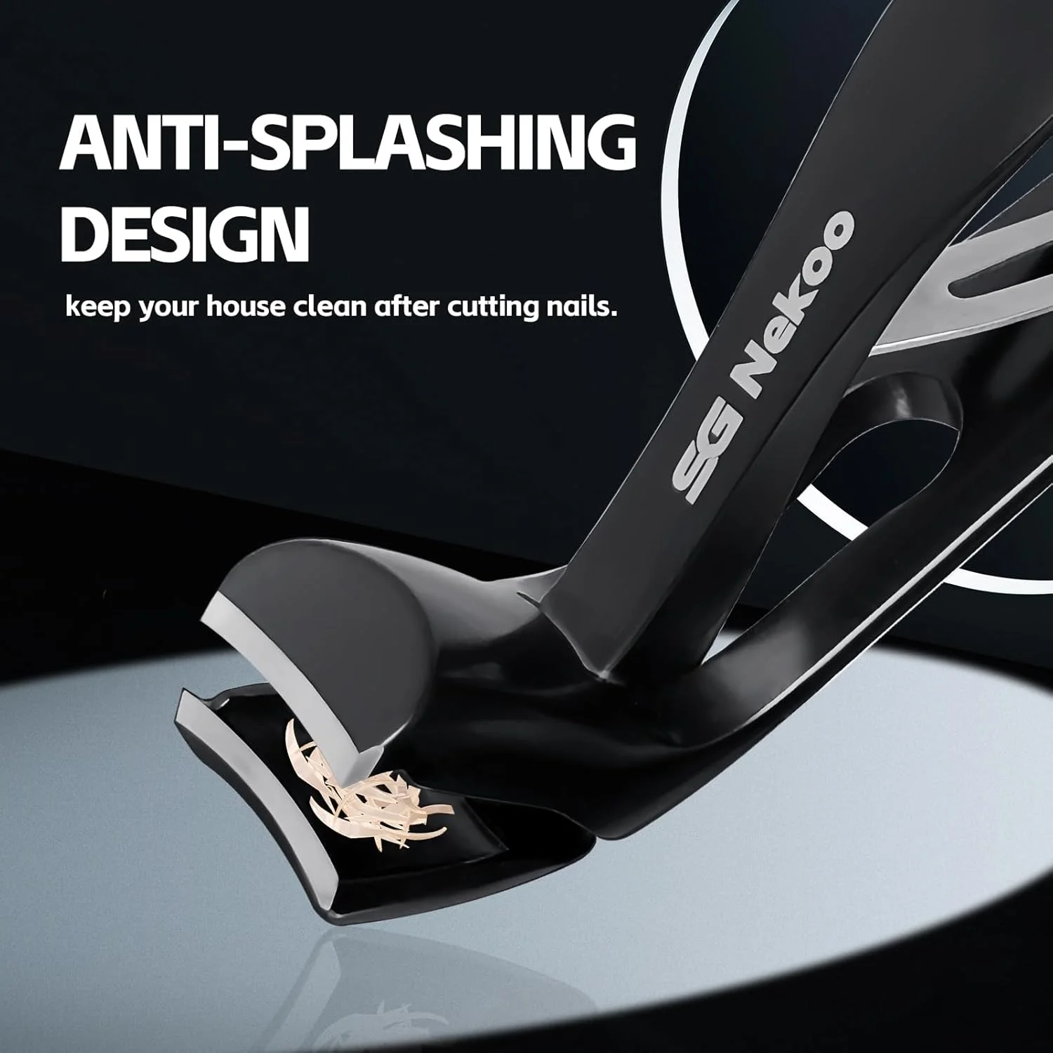 ناخن گیر ویژه با سر زاویه دار خمیده، دهانه پهن و بسیار تیز برای ناخن های ضخیم و سفت دست و پا، مناسب آقایان، بانوان و سالمندان (مشکی/2 عددی) ناخن گیر ویژه با سر زاویه دار خمیده، دهانه پهن و بسیار تیز برای ناخن های ضخیم و سفت دست و پا، مناسب آقایان، بانوان و سالمندان (مشکی/2 عددی)