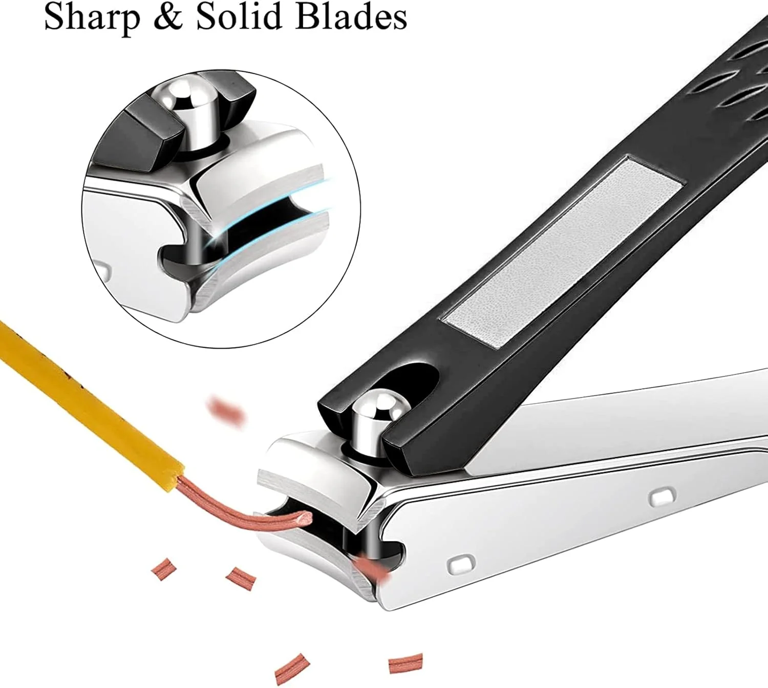 ناخن گیر Diesisa با محفظه جمع آوری ناخن، ناخن گیر بدون پاشش برای زنان، ست چهارتایی قیچی و سوهان ناخن استیل ضد زنگ با کیفیت عالی برای مردان، زنان و سالمندان (مشکی - بسته 4 عددی) ناخن گیر Diesisa با محفظه جمع آوری ناخن، ناخن گیر بدون پاشش برای زنان، ست چهارتایی قیچی و سوهان ناخن استیل ضد زنگ با کیفیت عالی برای مردان، زنان و سالمندان (مشکی - بسته 4 عددی)