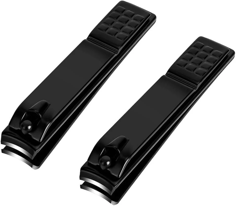 ست ناخن گیر، ناخن گیرهای تیز استیل ضد زنگ برای ناخن های دست و پا، ناخن گیر مشکی، ست 2 عددی بزرگ و بزرگ (بزرگ/بزرگ) ست ناخن گیر، ناخن گیرهای تیز استیل ضد زنگ برای ناخن های دست و پا، ناخن گیر مشکی، ست 2 عددی بزرگ و بزرگ (بزرگ/بزرگ)