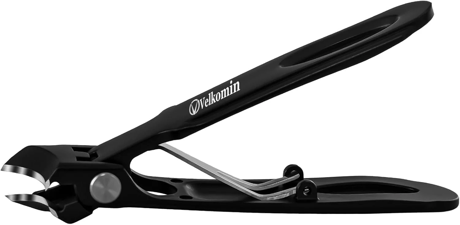 ناخن گیر انحنا دار با تیغه مورب، ناخن گیر لوکس آلمانی برای ناخن های ضخیم، ناخن گیر بزرگ 3.4 اینچی برای آقایان، بانوان و سالمندان (مشکی) ناخن گیر انحنا دار با تیغه مورب، ناخن گیر لوکس آلمانی برای ناخن های ضخیم، ناخن گیر بزرگ 3.4 اینچی برای آقایان، بانوان و سالمندان (مشکی)