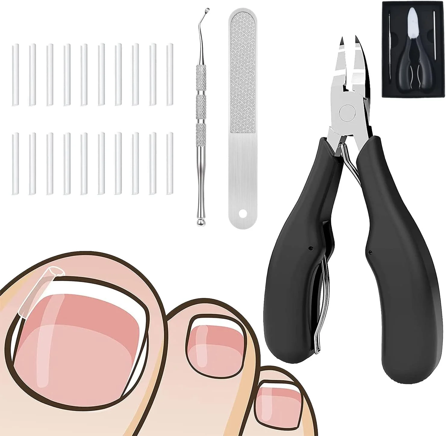 ست ناخن گیر ضخیم انگشت پا Gnker، ست حرفه ای پدیکور ناخن برای ناخن های ضخیم و فرو رفته، دهانه فک پهن، ست پدیکور ناخن پا بزرگ برای مردان، زنان و سالمندان ست ناخن گیر ضخیم انگشت پا Gnker، ست حرفه ای پدیکور ناخن برای ناخن های ضخیم و فرو رفته، دهانه فک پهن، ست پدیکور ناخن پا بزرگ برای مردان، زنان و سالمندان