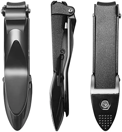 ناخن گیر مردانه - ناخن گیر خود جمع شونده فوق العاده تیز و بادوام با اهرم ارگونومیک، برای داشتن ناخن های مرتب و آراسته، ابزار مردانه (مشکی) ناخن گیر مردانه - ناخن گیر خود جمع شونده فوق العاده تیز و بادوام با اهرم ارگونومیک، برای داشتن ناخن های مرتب و آراسته، ابزار مردانه (مشکی)