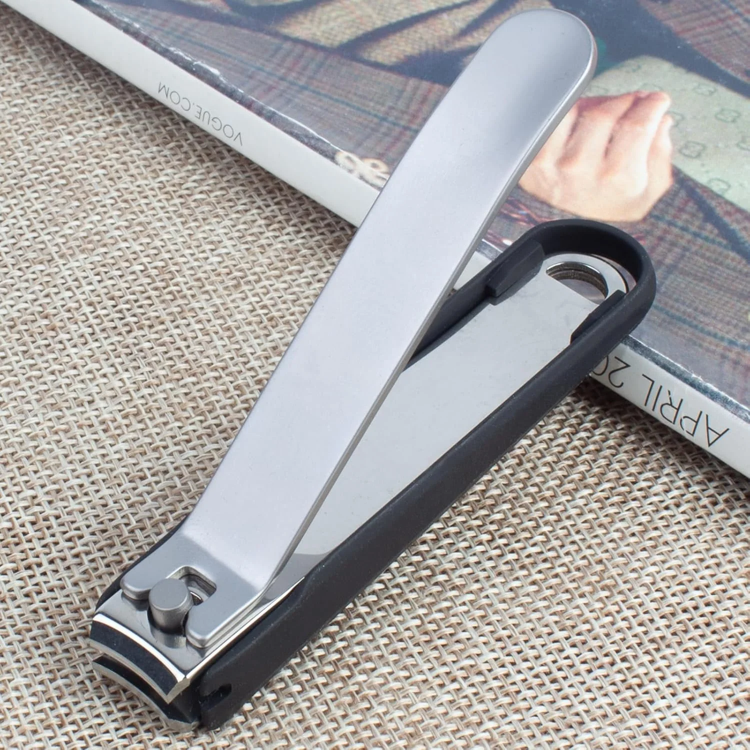 ناخن گیر برای آقایان و بانوان، ناخن گیر منحنی استیل ضد زنگ به همراه محفظه جمع آوری ناخن، ناخن گیر پا، ابزار اصلاح ناخن