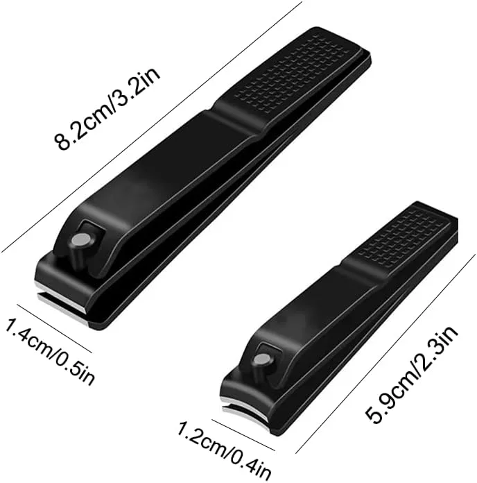 ست دو عددی ناخن گیر، ناخن گیر بزرگ تخت به همراه سوهان ناخن و ناخن گیر کوچک خمیده، استیل ضد زنگ تیز و بدون زحمت برای ناخن های دست و پا، مناسب برای استفاده بزرگسالان، مردان و زنان، مشکی ست دو عددی ناخن گیر، ناخن گیر بزرگ تخت به همراه سوهان ناخن و ناخن گیر کوچک خمیده، استیل ضد زنگ تیز و بدون زحمت برای ناخن های دست و پا، مناسب برای استفاده بزرگسالان، مردان و زنان، مشکی