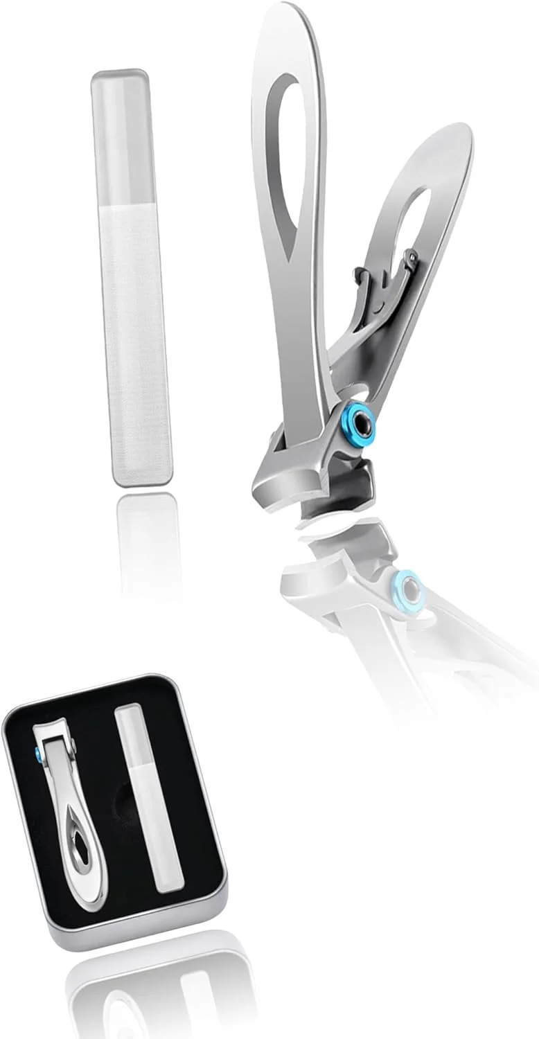 ناخن گیر انگشت شست پا درجه یک برای سالمندان - کوتاه کردن آسان ناخن های ضخیم پا - دهانه فک پهن، سایز بزرگ - شامل سوهان ناخن مناسب برای آقایان و سالمندان