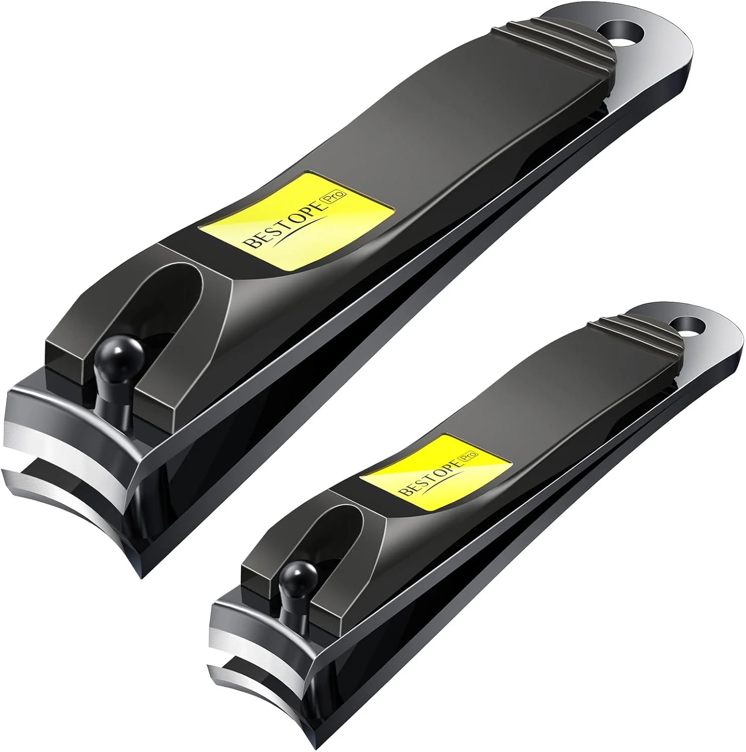 ست ناخن گیر حرفه ای BESTOPE PRO، شامل 2 عدد ناخن گیر استیل ضد زنگ برای ناخن های دست و پا، مناسب برای آقایان و بانوان، کیت محکم برای کوتاه کردن ناخن