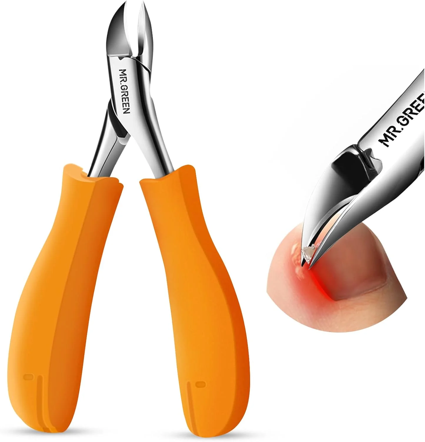 ناخن گیر MR.GREEN، قیچی ناخن پا، ضد پاشش، حرفه ای، برای ناخن های ضخیم و سخت، ابزار پدیکور، ست های مانیکور (دسته نارنجی) ناخن گیر MR.GREEN، قیچی ناخن پا، ضد پاشش، حرفه ای، برای ناخن های ضخیم و سخت، ابزار پدیکور، ست های مانیکور (دسته نارنجی)