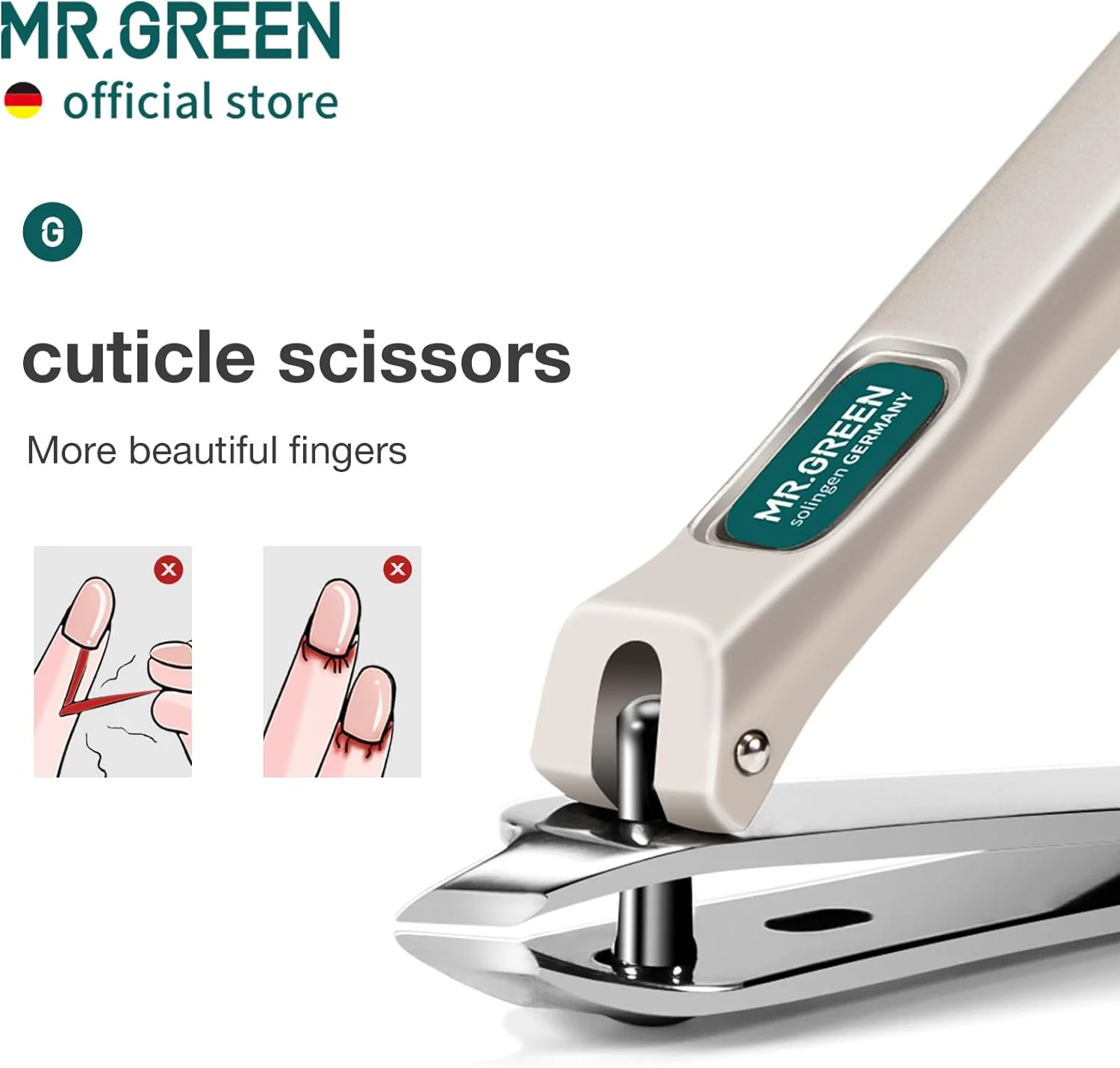 ناخن گیر لبه مورب MR.GREEN، ابزار قیچی مانیکور نوک مورب پوست مرده استیل ضد زنگ ضد پاشش ناخن گیر لبه مورب MR.GREEN، ابزار قیچی مانیکور نوک مورب پوست مرده استیل ضد زنگ ضد پاشش