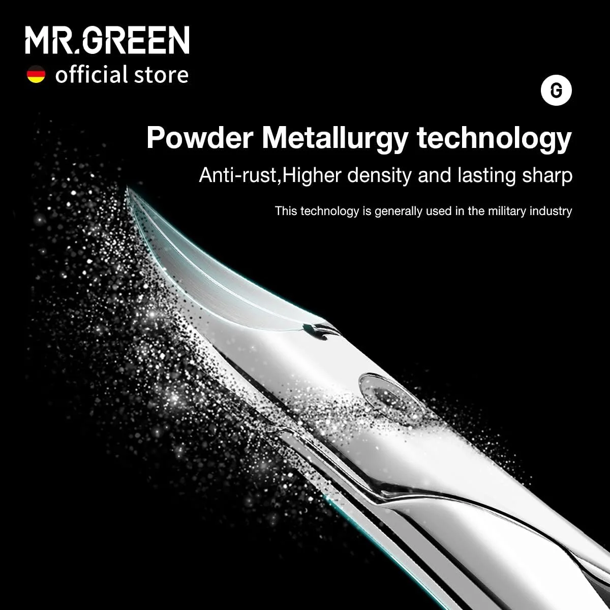 ناخن گیر MR.GREEN، قیچی ناخن پا، ضد پاشش، حرفه ای، برای ناخن های ضخیم و سخت، ابزار پدیکور، ست های مانیکور (دسته نارنجی)