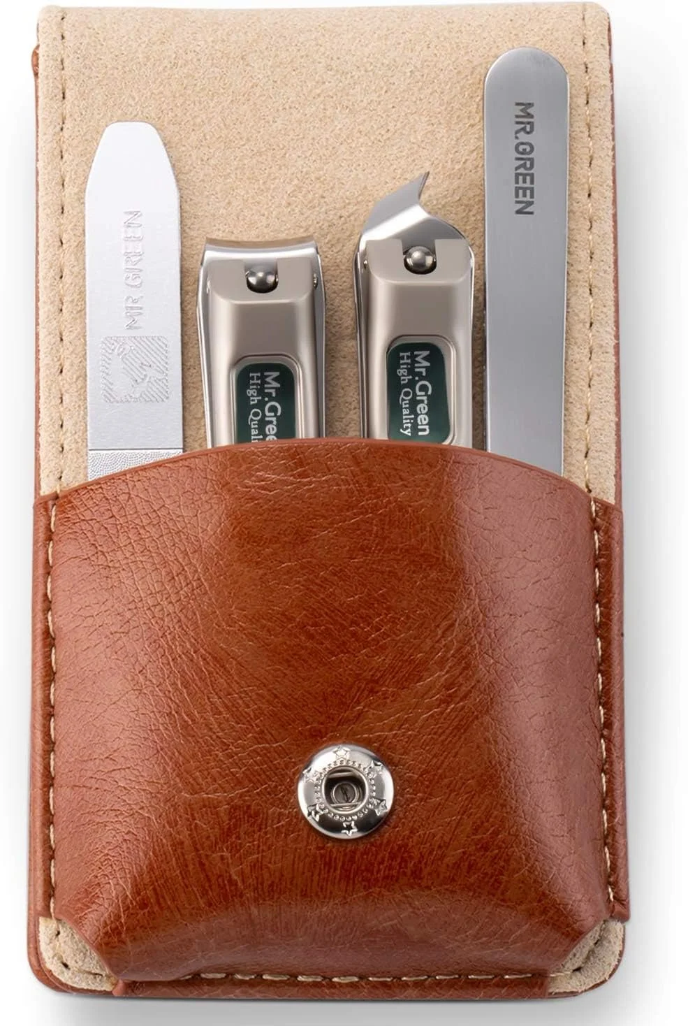 ست ۴ تکه ناخن گیر MR.GREEN، ست مانیکور و پدیکور استیل ضد زنگ، کیت پیرایش درجه پزشکی با جعبه هدیه و کیف مسافرتی برای آقایان و بانوان ست ۴ تکه ناخن گیر MR.GREEN، ست مانیکور و پدیکور استیل ضد زنگ، کیت پیرایش درجه پزشکی با جعبه هدیه و کیف مسافرتی برای آقایان و بانوان