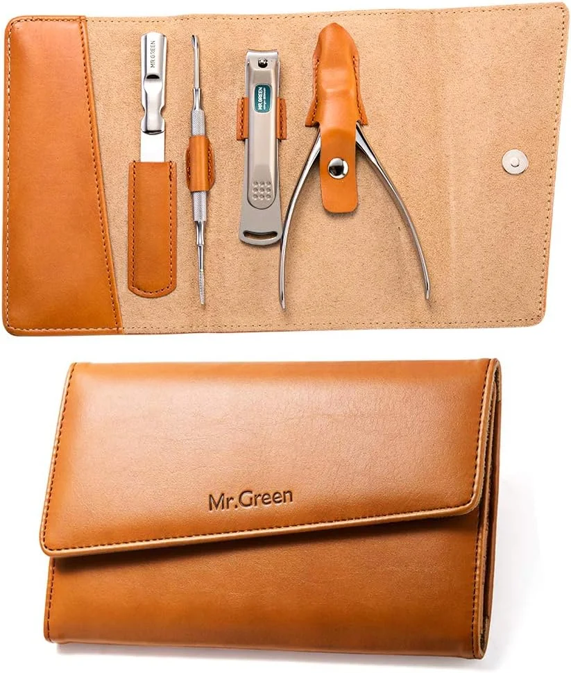 ست مانیکور 4 تکه MR.GREEN، ست پدیکور، ناخن گیر استیل ضد زنگ حرفه ای با کیف مسافرتی ست مانیکور 4 تکه MR.GREEN، ست پدیکور، ناخن گیر استیل ضد زنگ حرفه ای با کیف مسافرتی