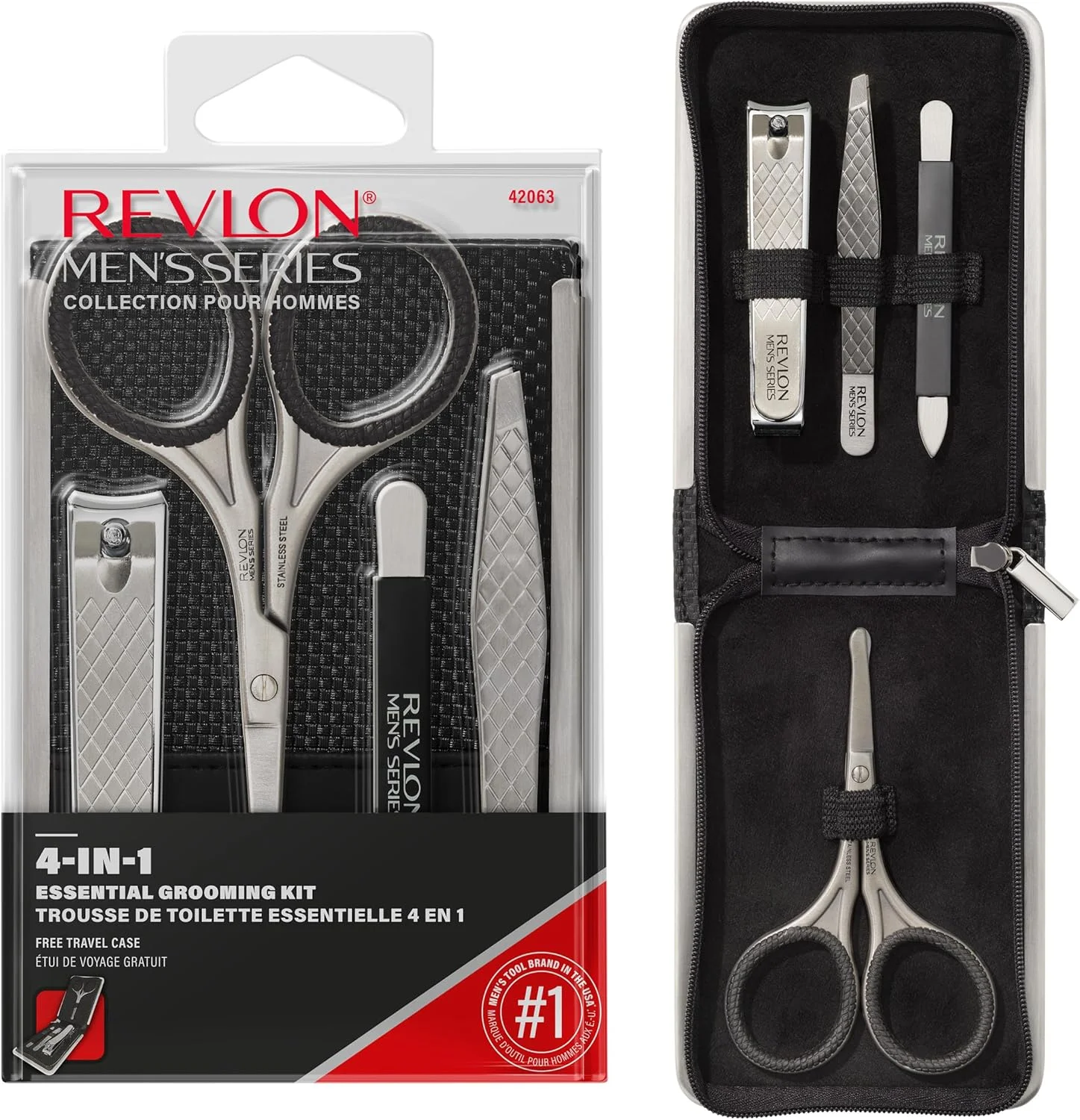 مجموعه ابزار پیرایش مردانه رولون، ناخن گیر، قیچی پیرایش ایمن، سوهان ناخن و موچین، ابزار اصلاح مو با دقت بالا، فولاد ضد زنگ (بسته 1 عددی) مجموعه ابزار پیرایش مردانه رولون، ناخن گیر، قیچی پیرایش ایمن، سوهان ناخن و موچین، ابزار اصلاح مو با دقت بالا، فولاد ضد زنگ (بسته 1 عددی)