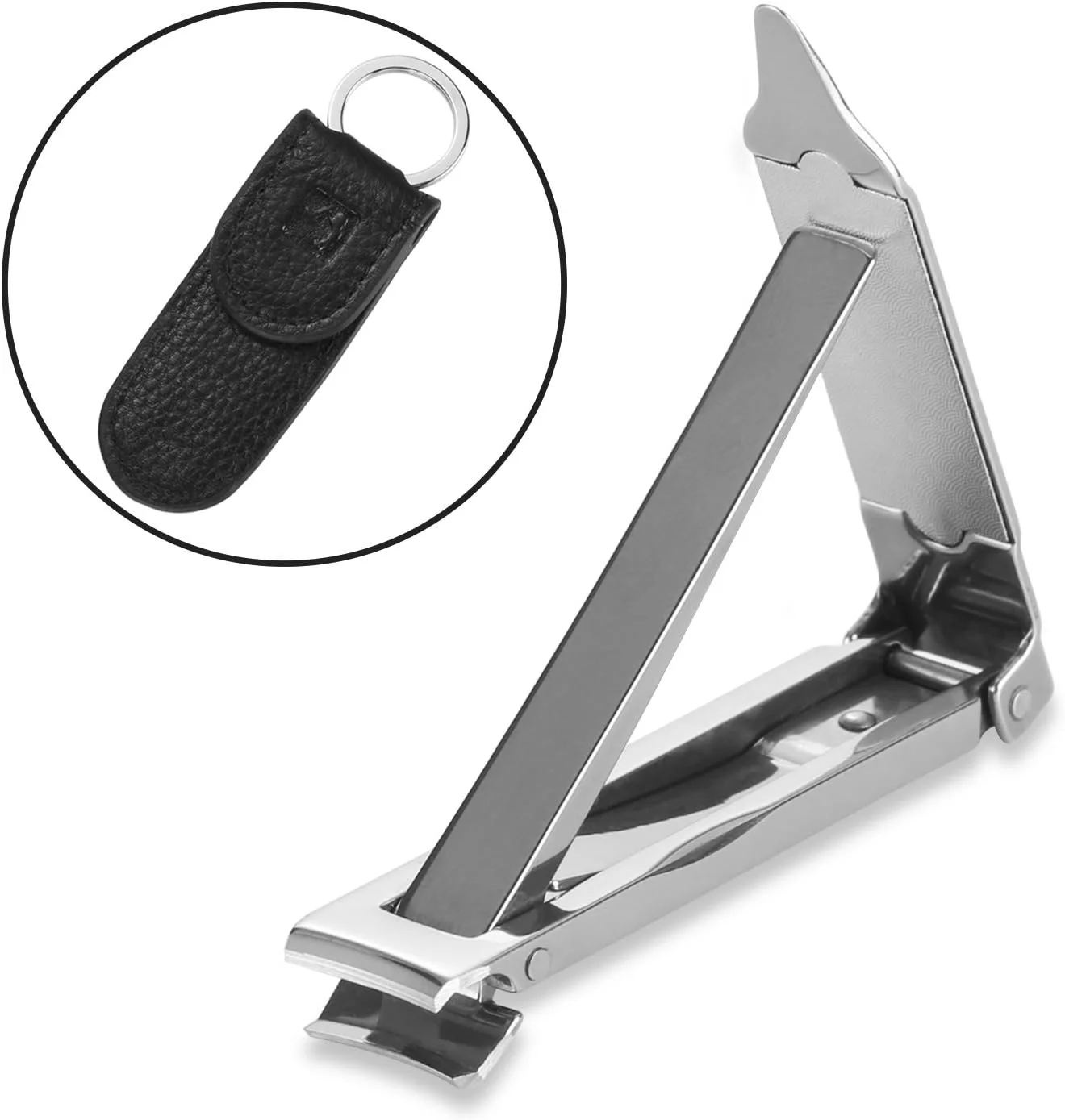 ناخن گیر قابل حمل MR.GREEN، ناخن گیر تاشو فولاد ضد زنگ درجه پزشکی با کیف چرمی، طراحی فوق العاده باریک مسافرتی ناخن گیر قابل حمل MR.GREEN، ناخن گیر تاشو فولاد ضد زنگ درجه پزشکی با کیف چرمی، طراحی فوق العاده باریک مسافرتی