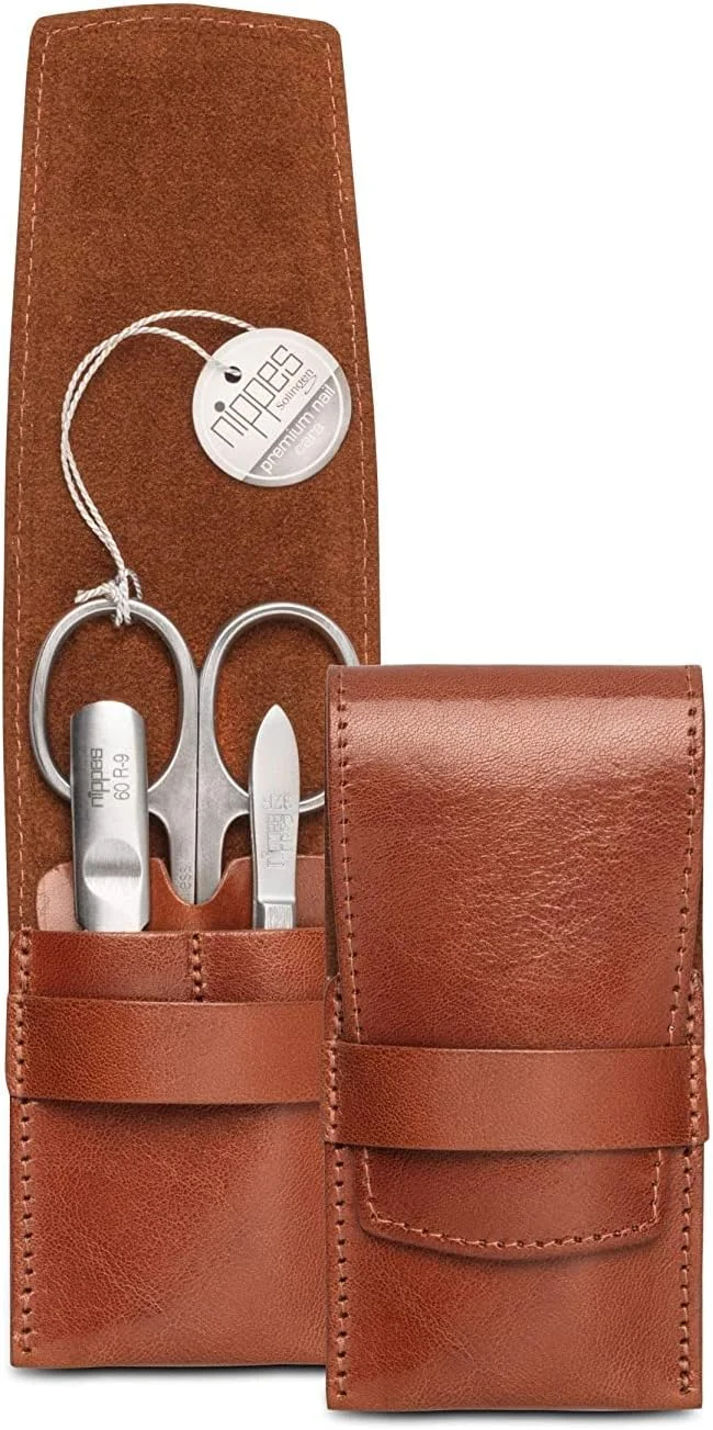 ست مانیکور نیپز سولینگن، 3 تکه، استیل ضد زنگ، بدون نیکل، کیف چرمی قهوه ای اصل ست مانیکور نیپز سولینگن، 3 تکه، استیل ضد زنگ، بدون نیکل، کیف چرمی قهوه ای اصل