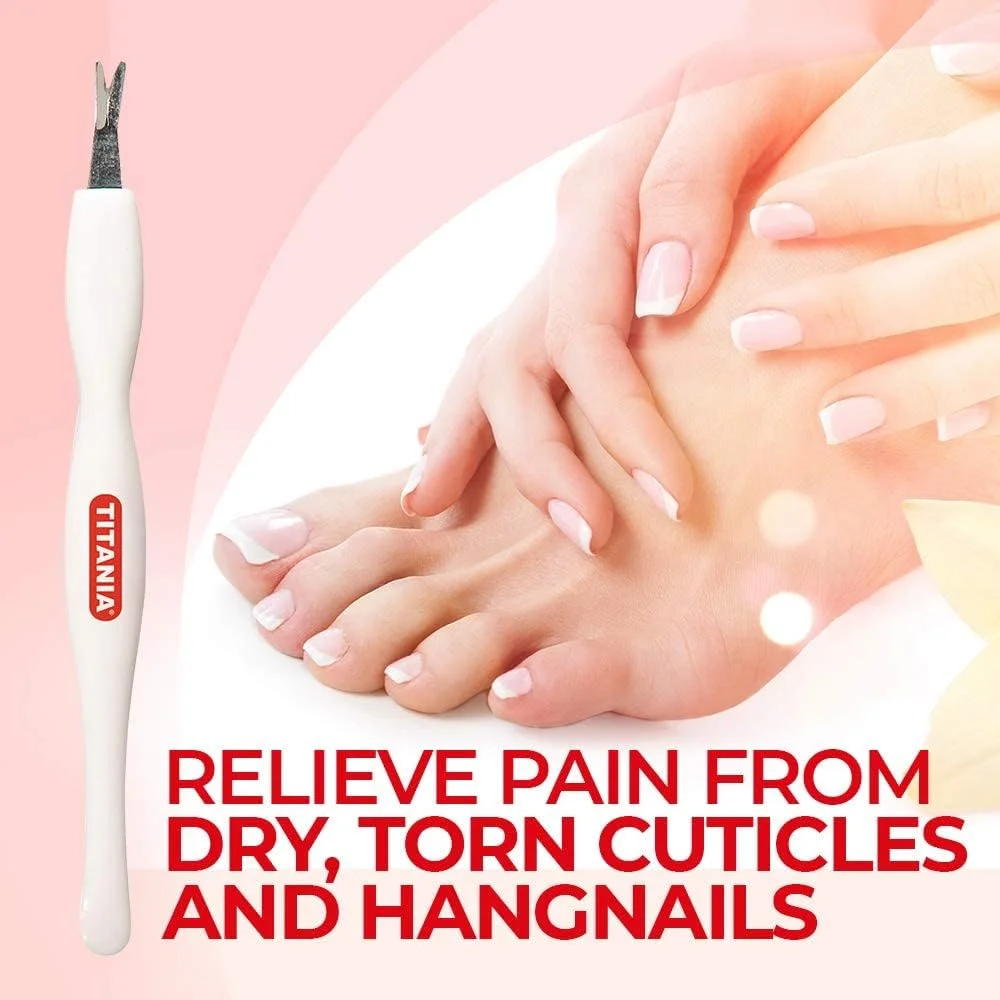 چاقوی کوتیکول تیتانیا آلمان - تیغه استیل ضد زنگ حرفه ای - پاک کننده تمیز و دقیق پوست مرده، پینه و ناخن برای نظافت ناخن پا و دست