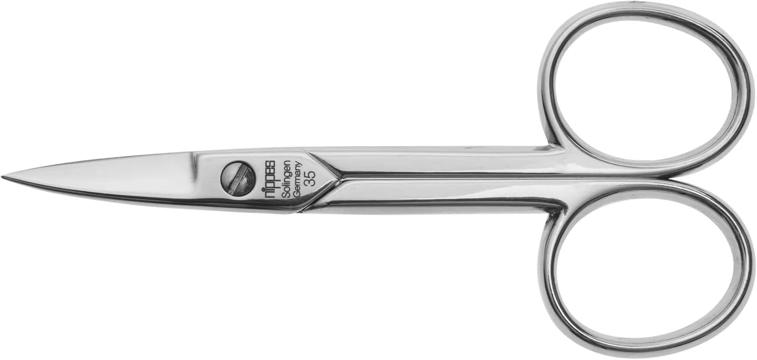 قیچی ناخن حرفه ای نیپِس سولینگن ساخته شده از فولاد سخت شده، 9 سانتی متر، قیچی با نی چنگکی، افزودنی به هر مجموعه پدیکور و مانیکور، کیفیت از سولینگن