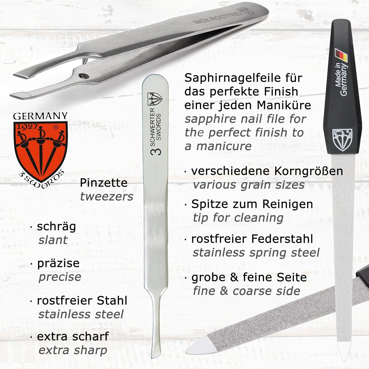 ست مانیکور و پدیکور 5 تکه با کیفیت عالی برای مراقبت حرفه ای از ناخن های دست و پا، قیچی، ناخن گیر، کیف چرمی شیک در جعبه هدیه، ساخت 3 Swords (00804) ست مانیکور و پدیکور 5 تکه با کیفیت عالی برای مراقبت حرفه ای از ناخن های دست و پا، قیچی، ناخن گیر، کیف چرمی شیک در جعبه هدیه، ساخت 3 Swords (00804)