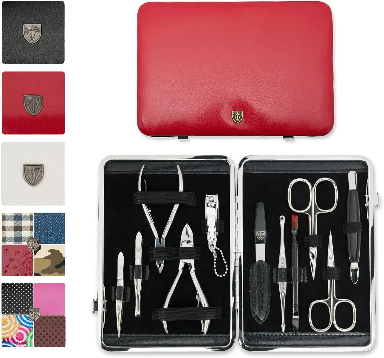 ست مانیکور و پدیکور 11 تکه با کیفیت عالی، قیچی، ناخن گیر و ابزار مراقبت از ناخن انگشتان دست و پا، کیف چرمی شیک، ساخت شرکت 3 Swords (03768) ست مانیکور و پدیکور 11 تکه با کیفیت عالی، قیچی، ناخن گیر و ابزار مراقبت از ناخن انگشتان دست و پا، کیف چرمی شیک، ساخت شرکت 3 Swords (03768)