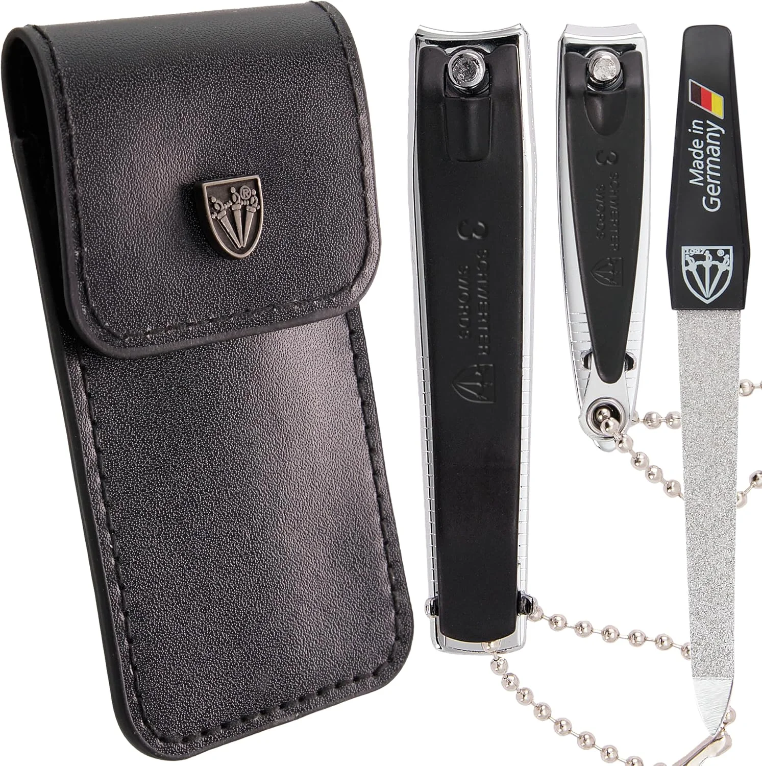 ناخن گیر انگشت و ناخن گیر پا 3 Swords Germany - کیفیت عالی، مانیکور، پدیکور، مراقبت از ناخن با سوهان ناخن فلزی و کیف، نسخه مشکی ناخن گیر انگشت و ناخن گیر پا 3 Swords Germany - کیفیت عالی، مانیکور، پدیکور، مراقبت از ناخن با سوهان ناخن فلزی و کیف، نسخه مشکی