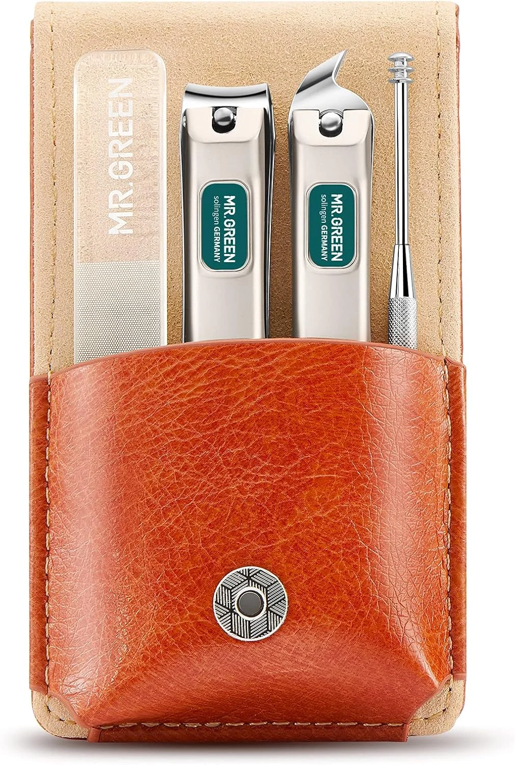 ست مانیکور قابل حمل مستر گرین، کیت پدیکور، ابزار ناخن گیر استیل ضد زنگ، جعبه هدیه قیچی ناخن (Mr-6104) ست مانیکور قابل حمل مستر گرین، کیت پدیکور، ابزار ناخن گیر استیل ضد زنگ، جعبه هدیه قیچی ناخن (Mr-6104)