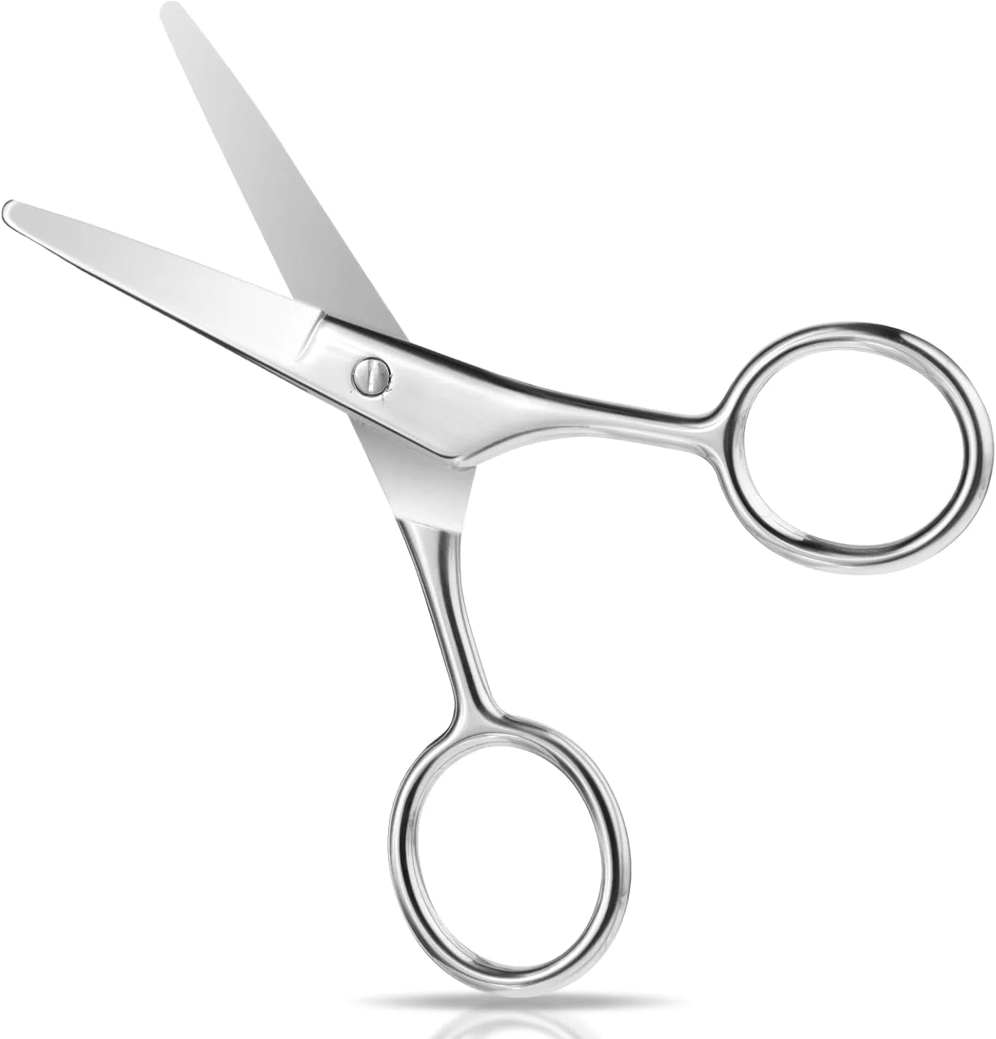 قیچی ابرو KASTWAVE، بسته 2 عددی، طراحی سر گرد استیل ضد زنگ، پیرایش چند منظوره برای زنان و مردان، ابزار زیبایی برای موهای بینی، گوش، ریش، مژه، نقره ای قیچی ابرو KASTWAVE، بسته 2 عددی، طراحی سر گرد استیل ضد زنگ، پیرایش چند منظوره برای زنان و مردان، ابزار زیبایی برای موهای بینی، گوش، ریش، مژه، نقره ای