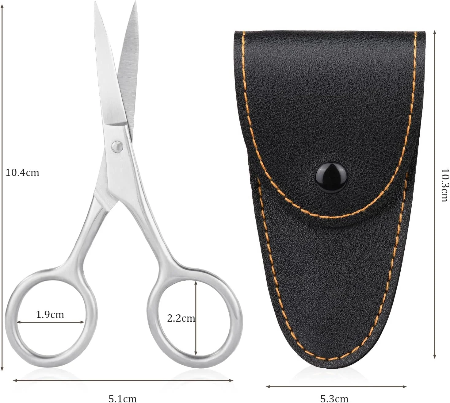 قیچی کوتیکول حرفه ای URAQT از جنس استیل ضد زنگ به همراه کیف چرمی، قیچی تیز مانیکور برای مرتب کردن ابرو، موهای بینی، ریش، مراقبت از ناخن انگشتان دست و پا قیچی کوتیکول حرفه ای URAQT از جنس استیل ضد زنگ به همراه کیف چرمی، قیچی تیز مانیکور برای مرتب کردن ابرو، موهای بینی، ریش، مراقبت از ناخن انگشتان دست و پا