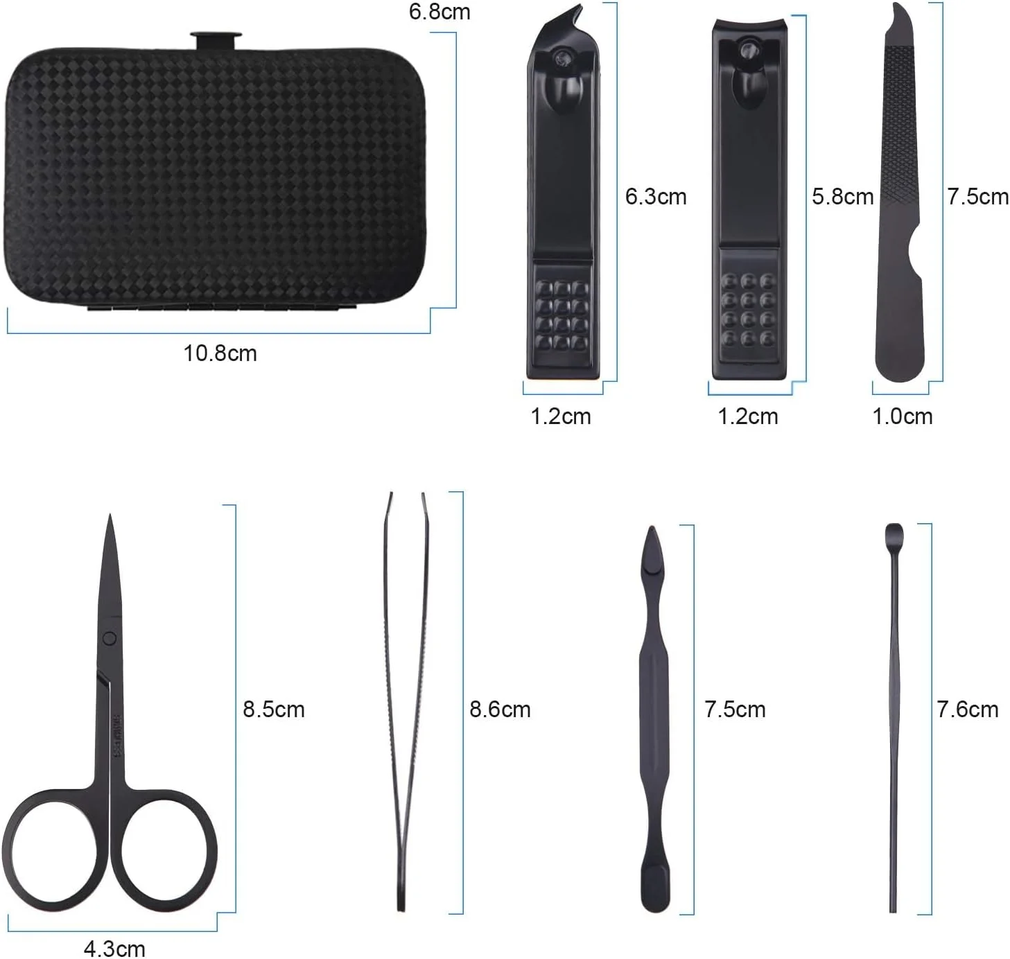 ست مانیکور حرفه ای URAQT، 7 تکه، قیچی ناخن و کیت پیرایش ابرو، ابزار مراقبت از ناخن استیل ضد زنگ با کیف چرمی لوکس برای مسافرت و منزل ست مانیکور حرفه ای URAQT، 7 تکه، قیچی ناخن و کیت پیرایش ابرو، ابزار مراقبت از ناخن استیل ضد زنگ با کیف چرمی لوکس برای مسافرت و منزل