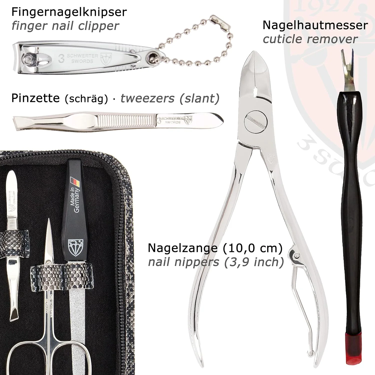ست مانیکور 6 تکه Drei Schwerter Germany Torino با قیچی ناخن (860) ست مانیکور 6 تکه Drei Schwerter Germany Torino با قیچی ناخن (860)