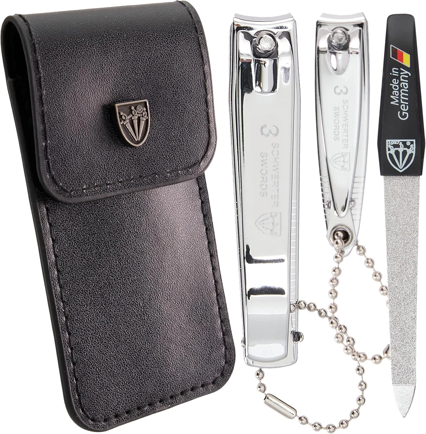 ست ناخن گیر Drei Schwerter مدل 'Clip' / ناخن گیر انگشت و ناخن گیر پا در جعبه چرمی مصنوعی (NXM) ست ناخن گیر Drei Schwerter مدل 'Clip' / ناخن گیر انگشت و ناخن گیر پا در جعبه چرمی مصنوعی (NXM)