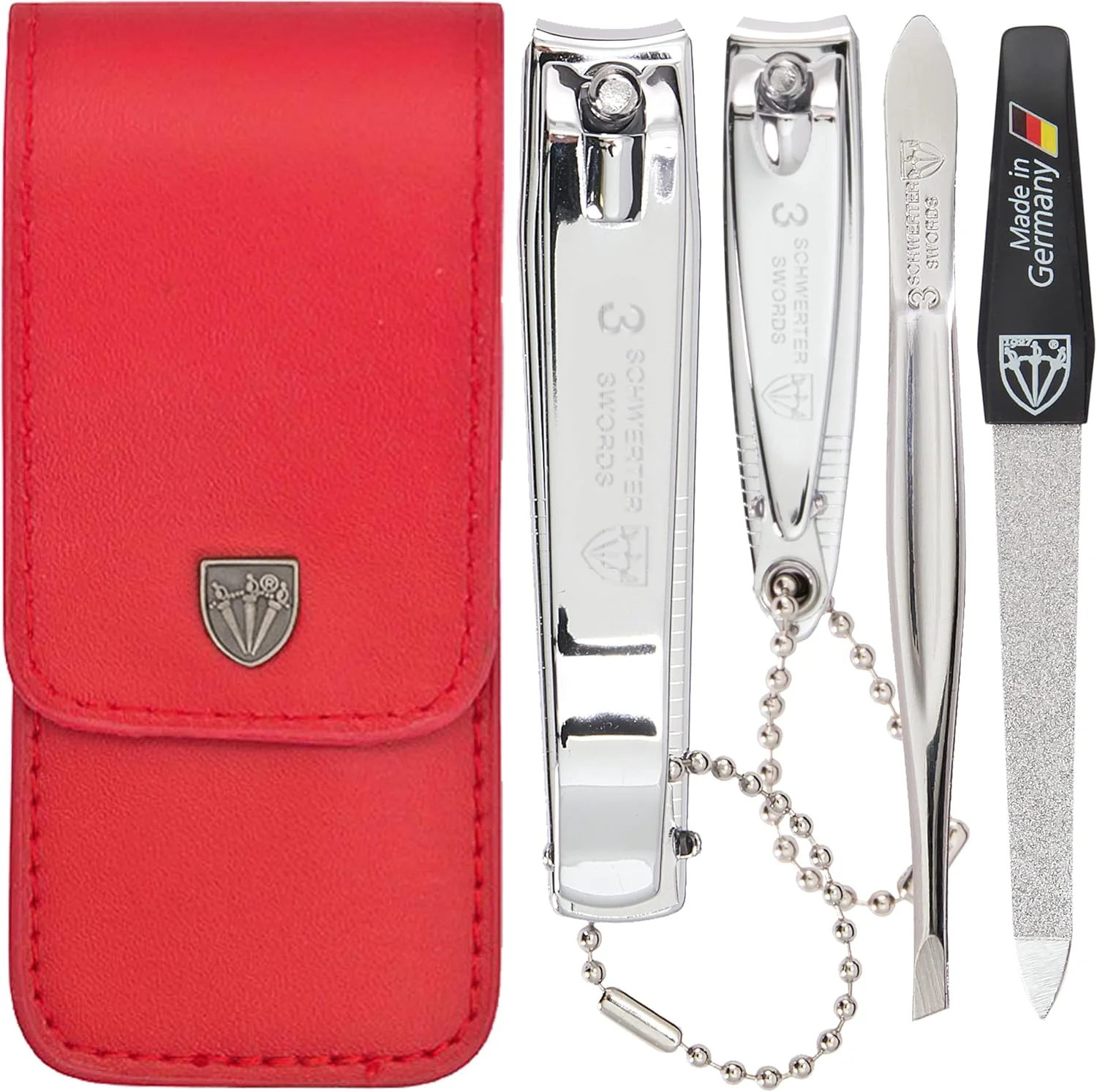 ست مراقبت از ناخن باری Drei Schwerter، ۴ تکه، ست مسافرتی مانیکور پدیکور، لوازم جانبی ناخن، ابزار استیل با کیفیت برند، ست مانیکور، کیف چرمی مصنوعی به همراه جعبه هدیه (۲۵۳۲) ست مراقبت از ناخن باری Drei Schwerter، ۴ تکه، ست مسافرتی مانیکور پدیکور، لوازم جانبی ناخن، ابزار استیل با کیفیت برند، ست مانیکور، کیف چرمی مصنوعی به همراه جعبه هدیه (۲۵۳۲)