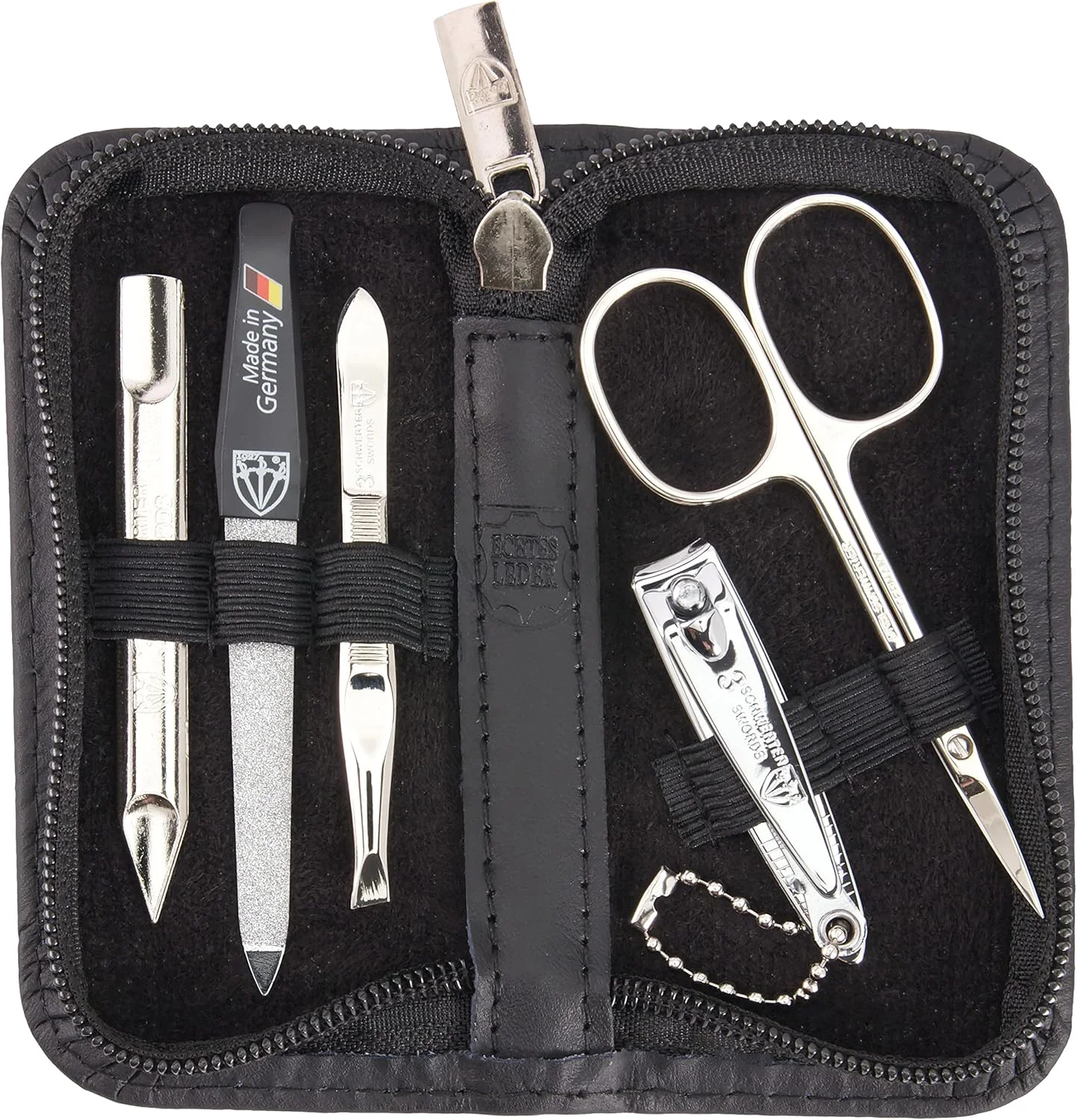 ست مانیکور و پدیکور 5 تکه Drei Schwerter، با کیف چرمی اصل، ساخت سولینگن ست مانیکور و پدیکور 5 تکه Drei Schwerter، با کیف چرمی اصل، ساخت سولینگن