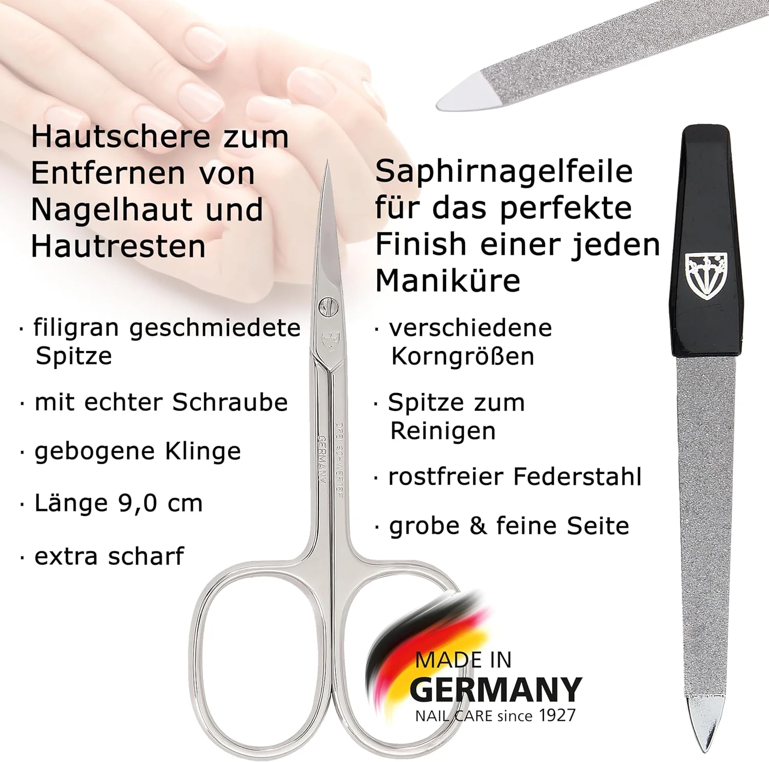 ست مراقبت از ناخن 6 تکه 'Lucca' از DREI SCHWERTER | ست مانیکور و پدیکور در جعبه هدیه چرمی اصل رنگ: قرمز | محتویات: قیچی کوتیکول، 2 موچین، ابزار دو طرفه، ناخن گیر و سوهان ناخن ست مراقبت از ناخن 6 تکه 'Lucca' از DREI SCHWERTER | ست مانیکور و پدیکور در جعبه هدیه چرمی اصل رنگ: قرمز | محتویات: قیچی کوتیکول، 2 موچین، ابزار دو طرفه، ناخن گیر و سوهان ناخن