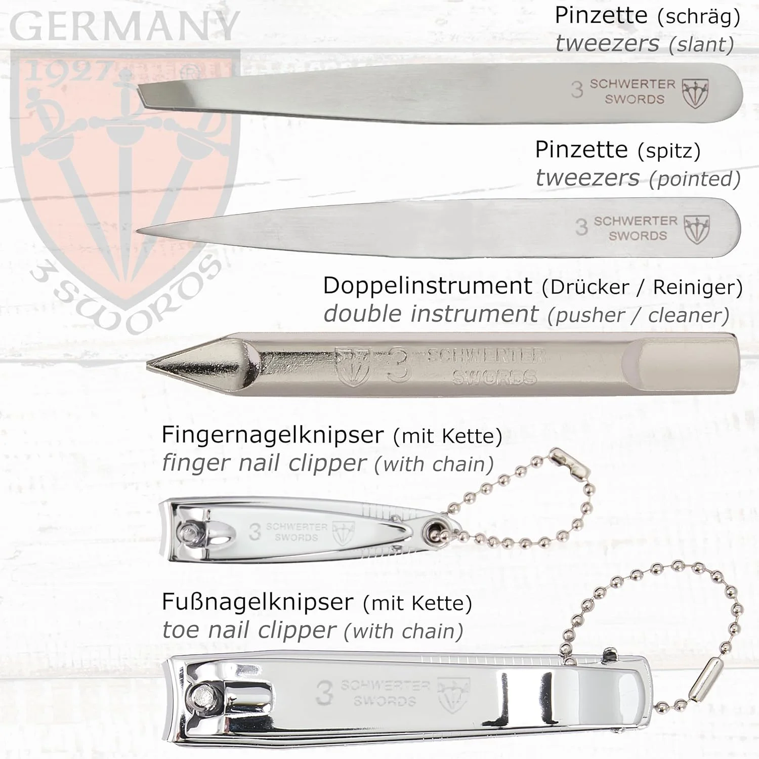 ست مانیکور 8 تکه مردانه DREI SCHWERTER | ست مراقبت از ناخن ممتاز در کیف چرمی اصل | محتویات: ست ناخن، 8 ابزار شامل قیچی ریش، قیچی ناخن، ناخن گیر، موچین ست مانیکور 8 تکه مردانه DREI SCHWERTER | ست مراقبت از ناخن ممتاز در کیف چرمی اصل | محتویات: ست ناخن، 8 ابزار شامل قیچی ریش، قیچی ناخن، ناخن گیر، موچین